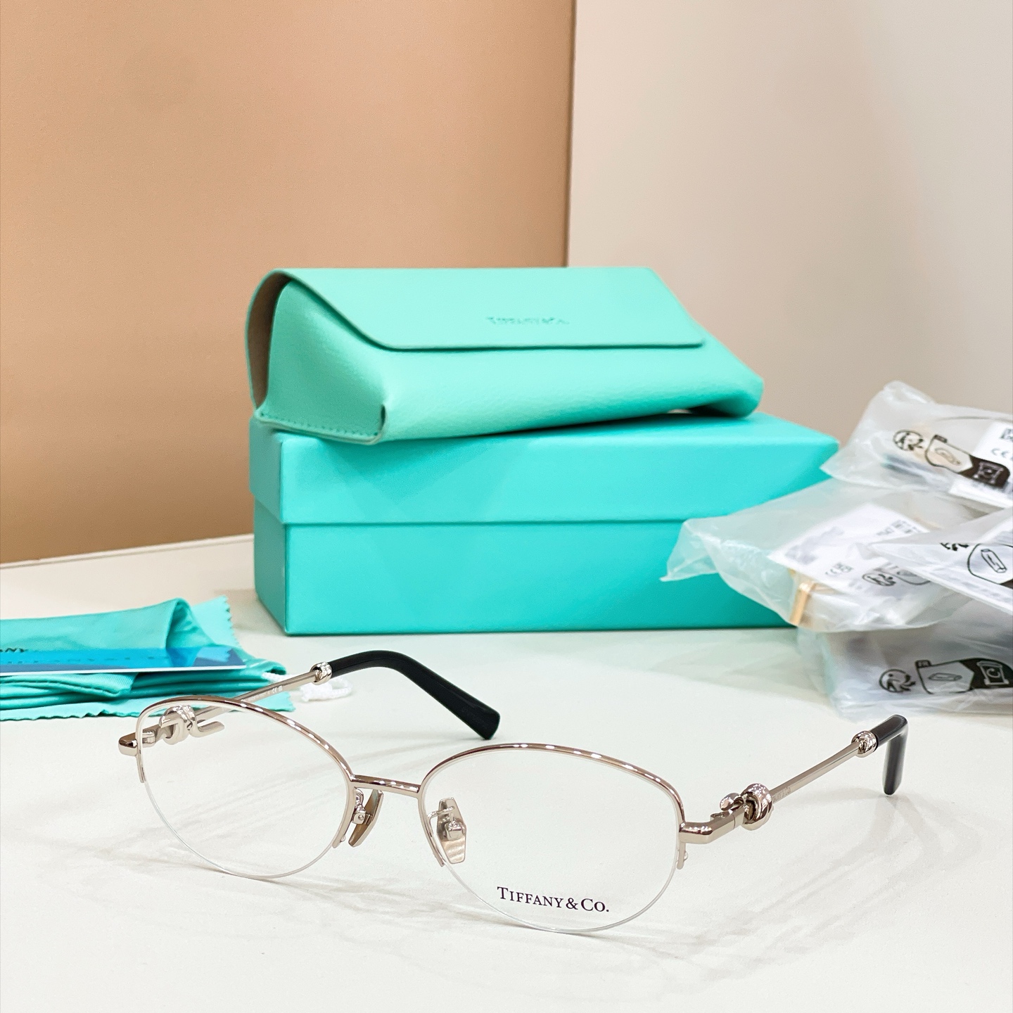 TIFFANY&Co. Eyewear Metal Semi-Rimless Oval