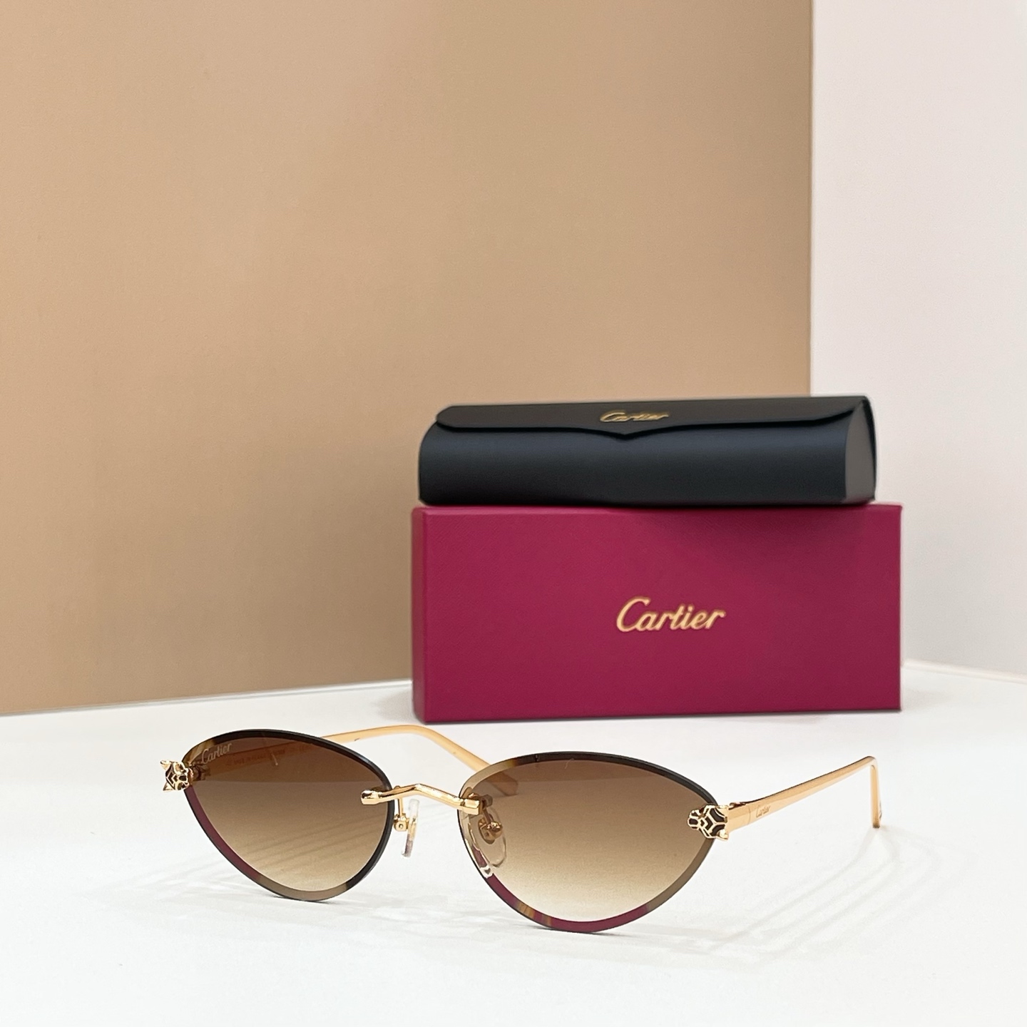Cartier CT0763S Metal Oval Sunglasses