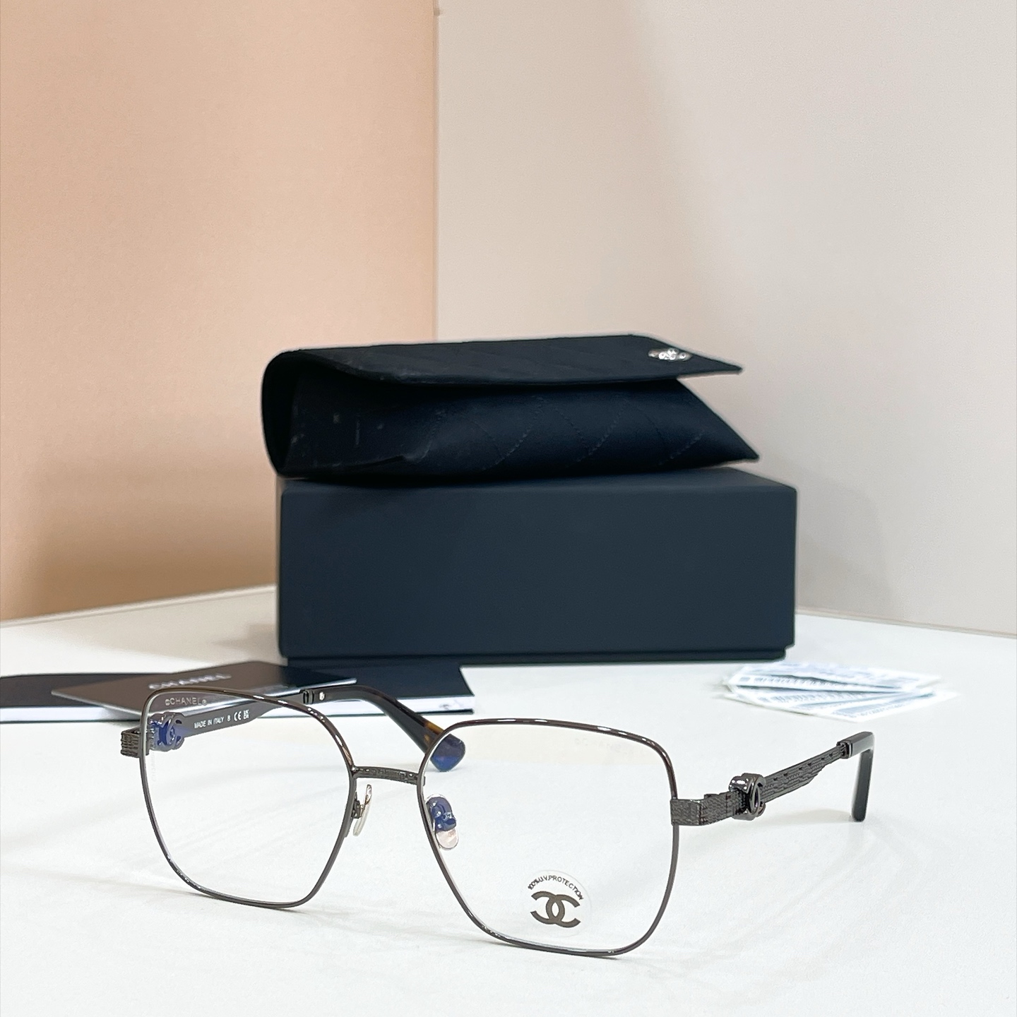 Chanel Optical Glasses Metal Polygon Full Rim
