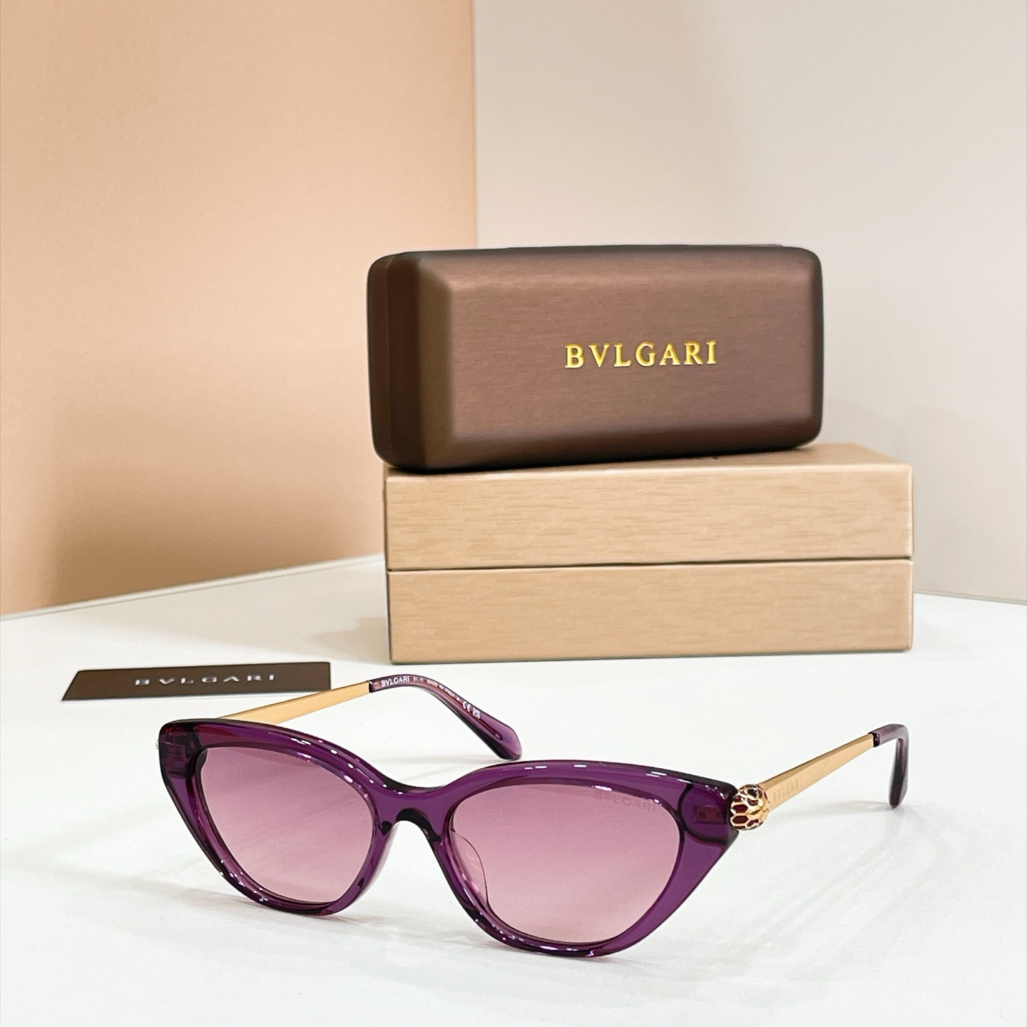 BVLGARI Sunglasses Acetate Cat Eye