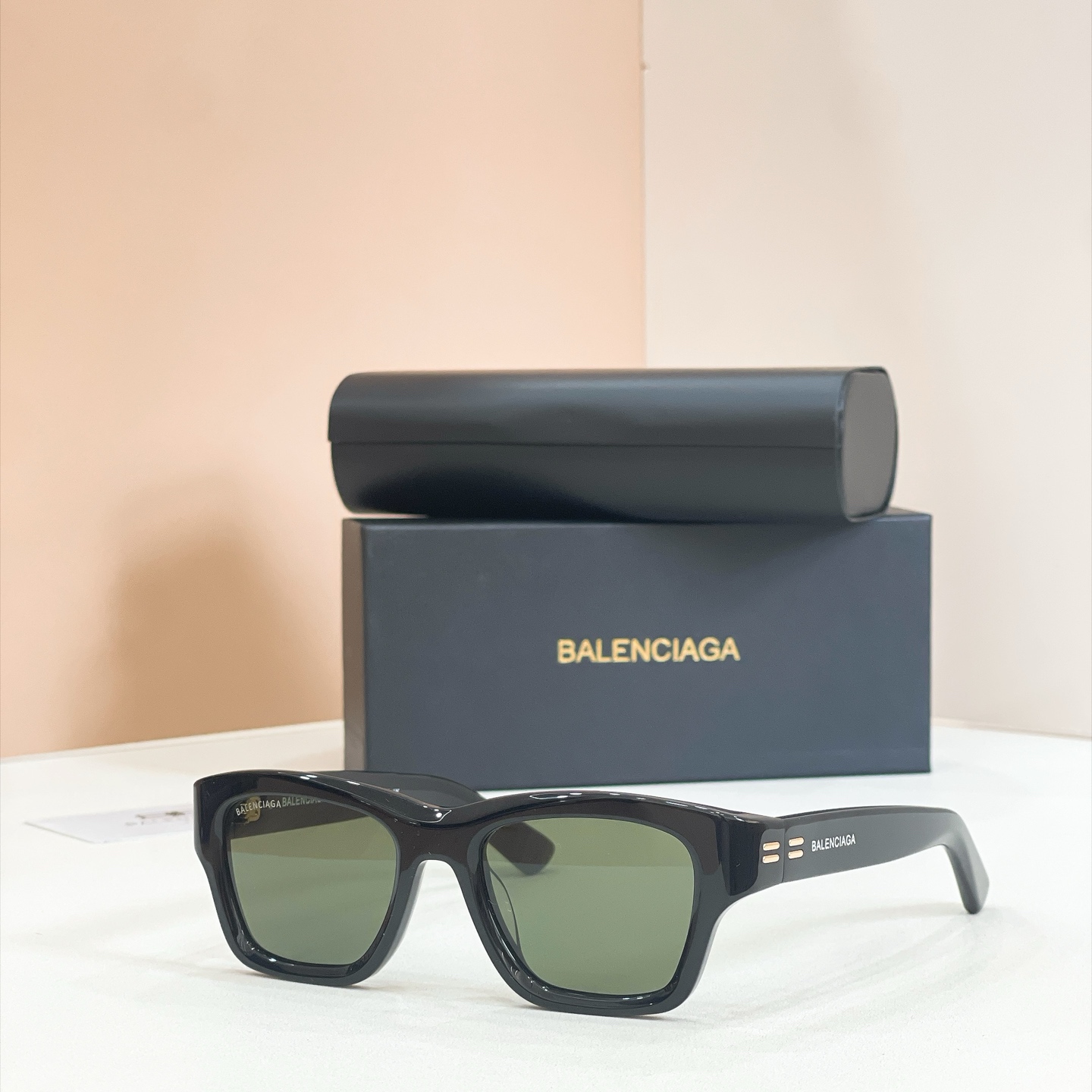 Balenciaga Sunglasses Acetate Black Square