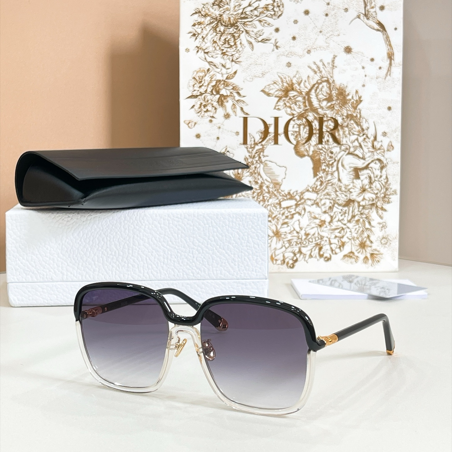 DIOR Sunglasses Acetate Gradient Lenses Square