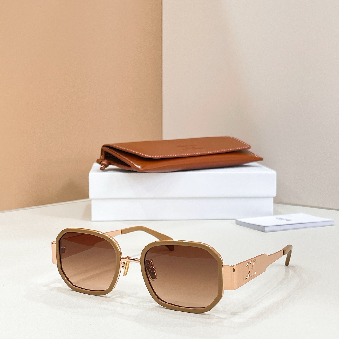 CELINE Sunglasses Metal Square CL40332F