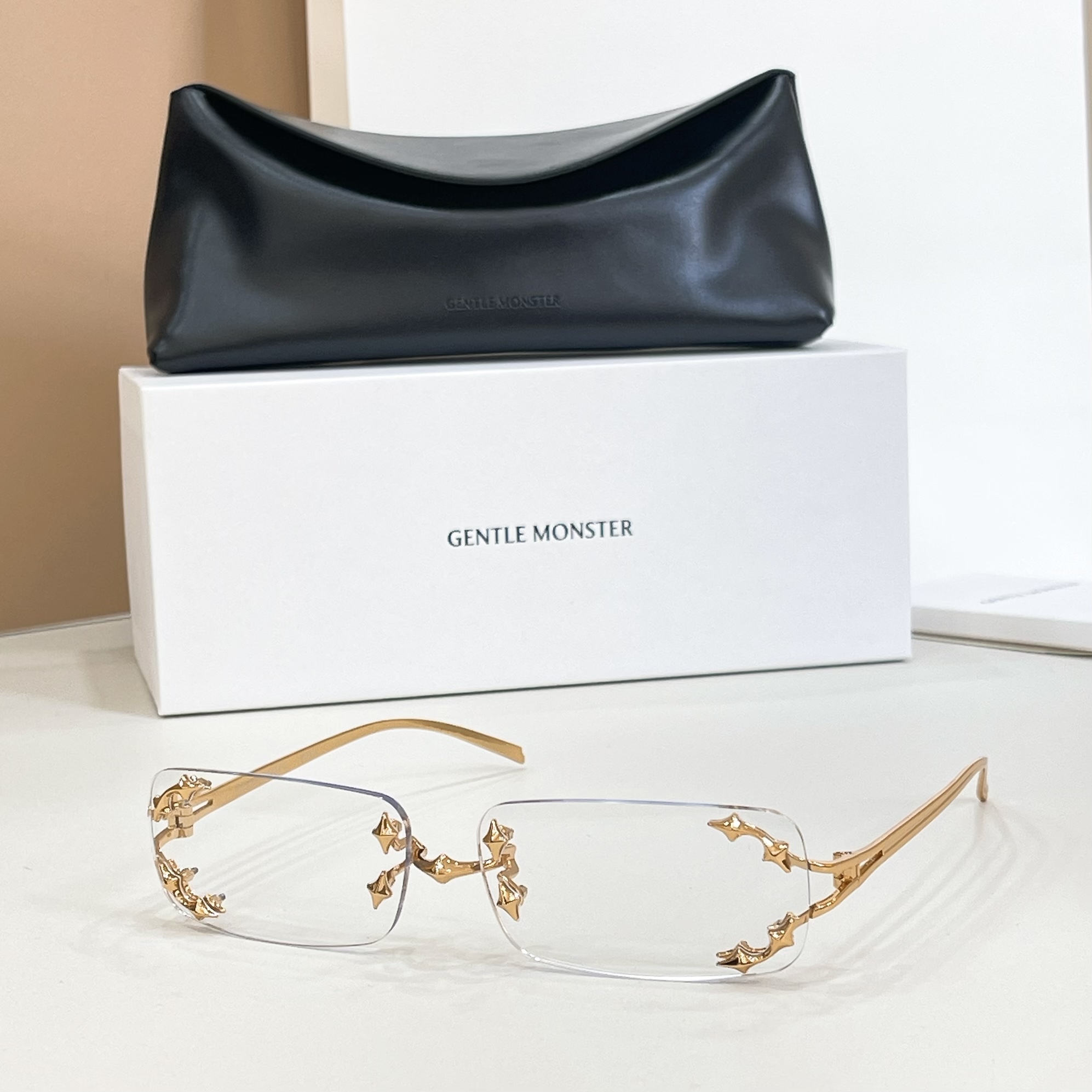 GENTLE MONSTER Optical Glasses Metal Rimless Rectangular