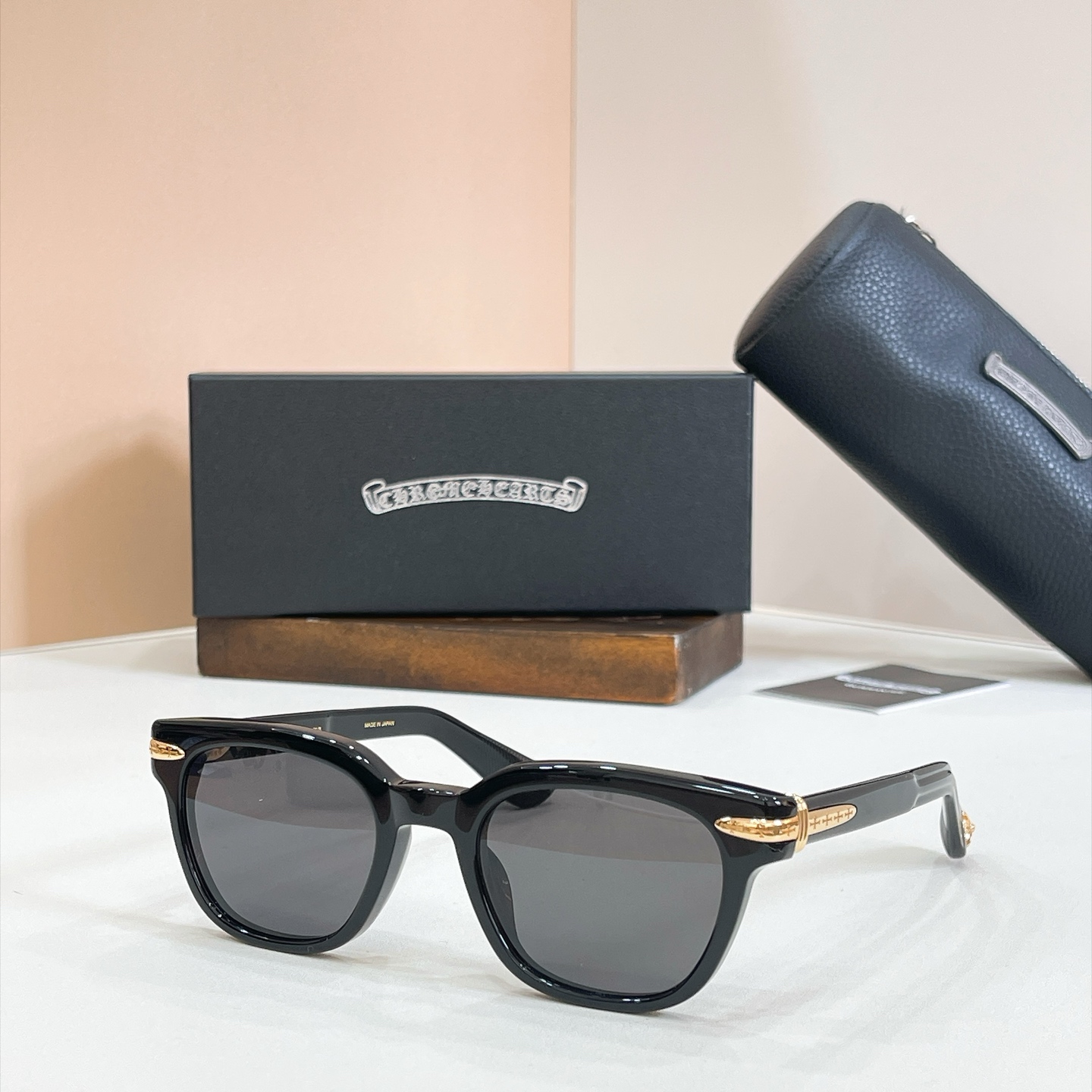 Chrome Hearts Acetate Sunglasses Black Square