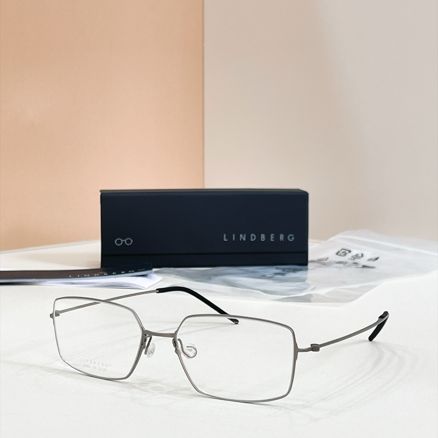 LINDBER*🌟🌟🌟MODEL：5551🌟🌟🌟Size：55口17-140🌟🌟🌟钛～～,盒子➕45