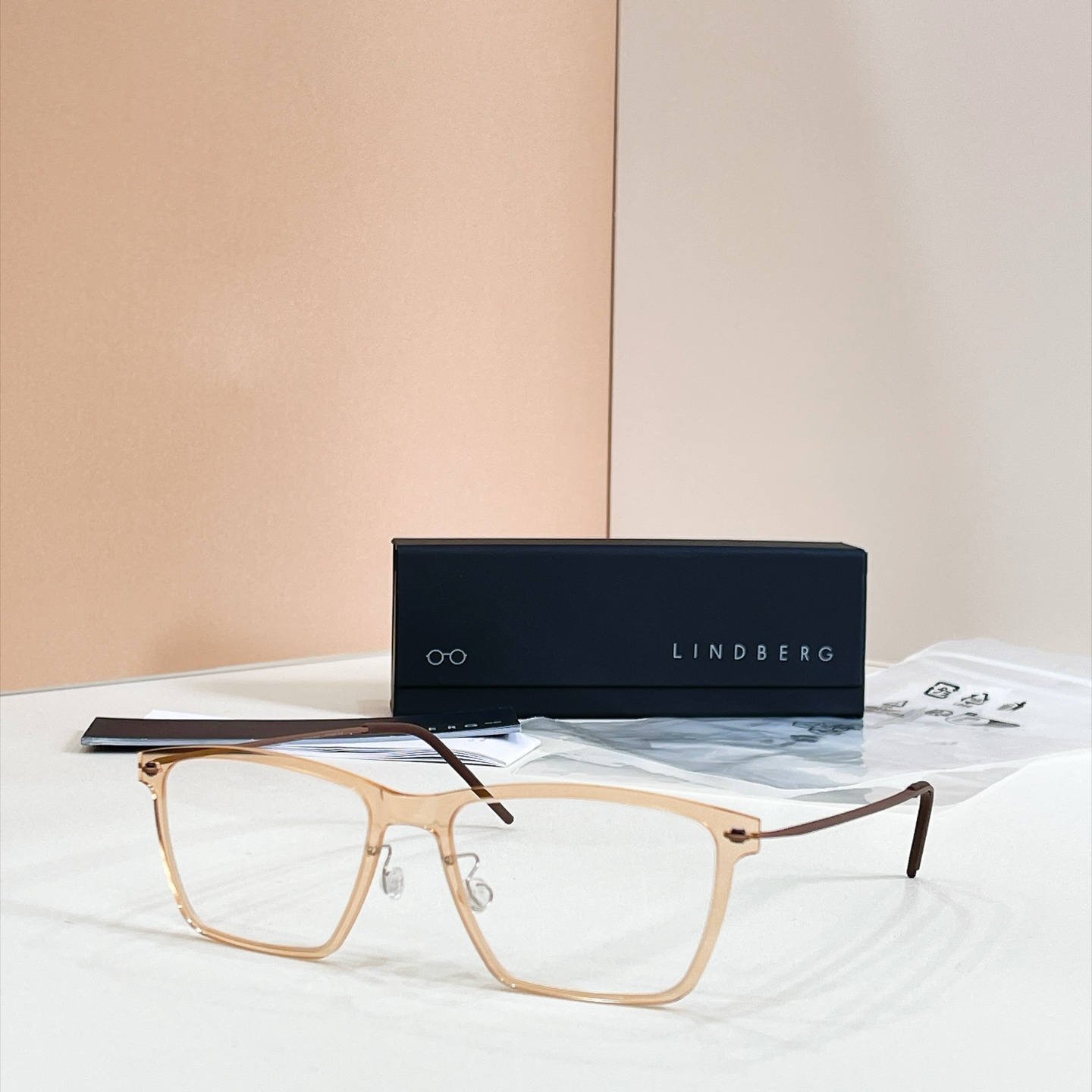 LINDBER*🌟🌟🌟MODEL：6646🌟🌟🌟Size：54口18-145🌟🌟🌟钛～～,盒子➕45