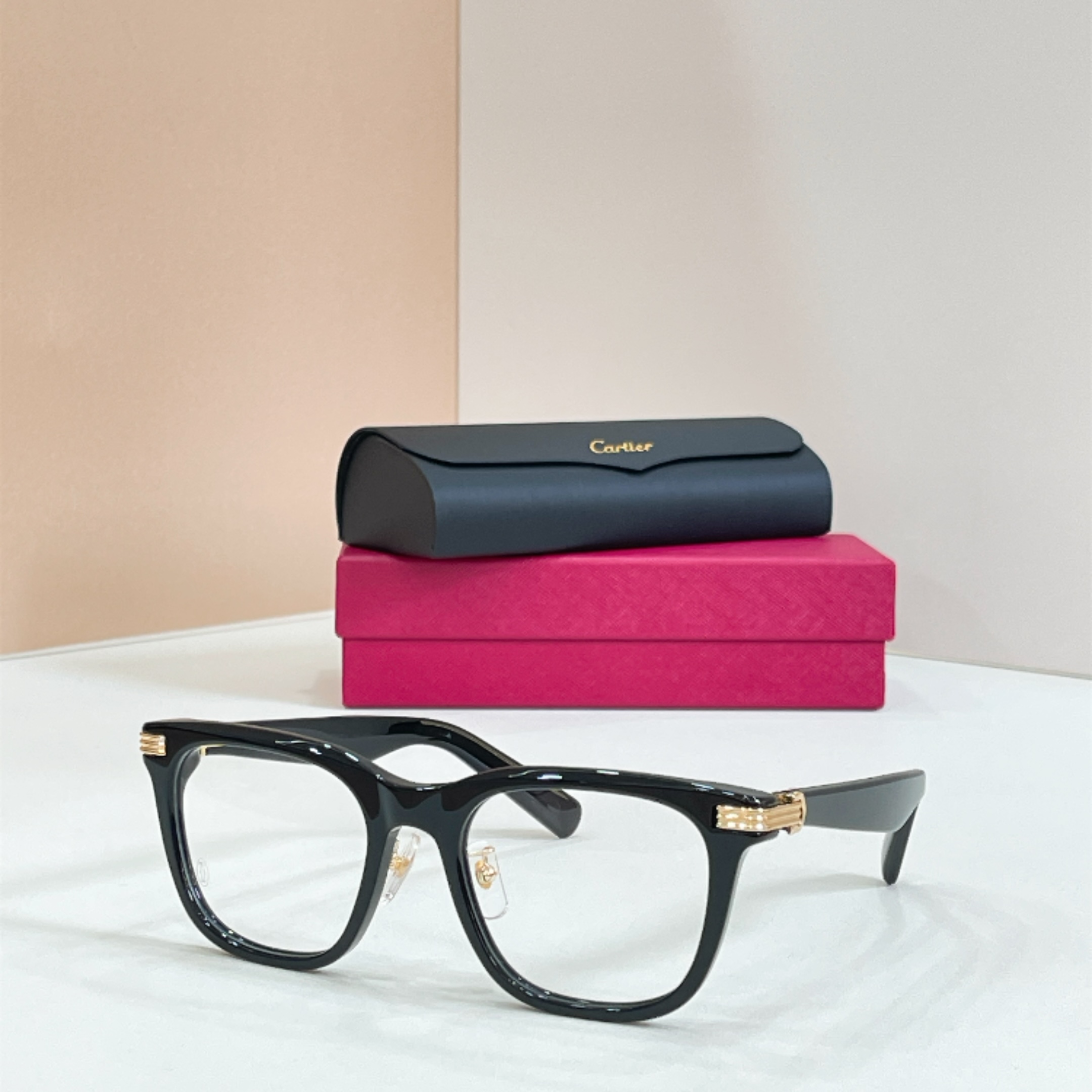 Cartier CT0617OA Black Acetate Square Eyeglasses