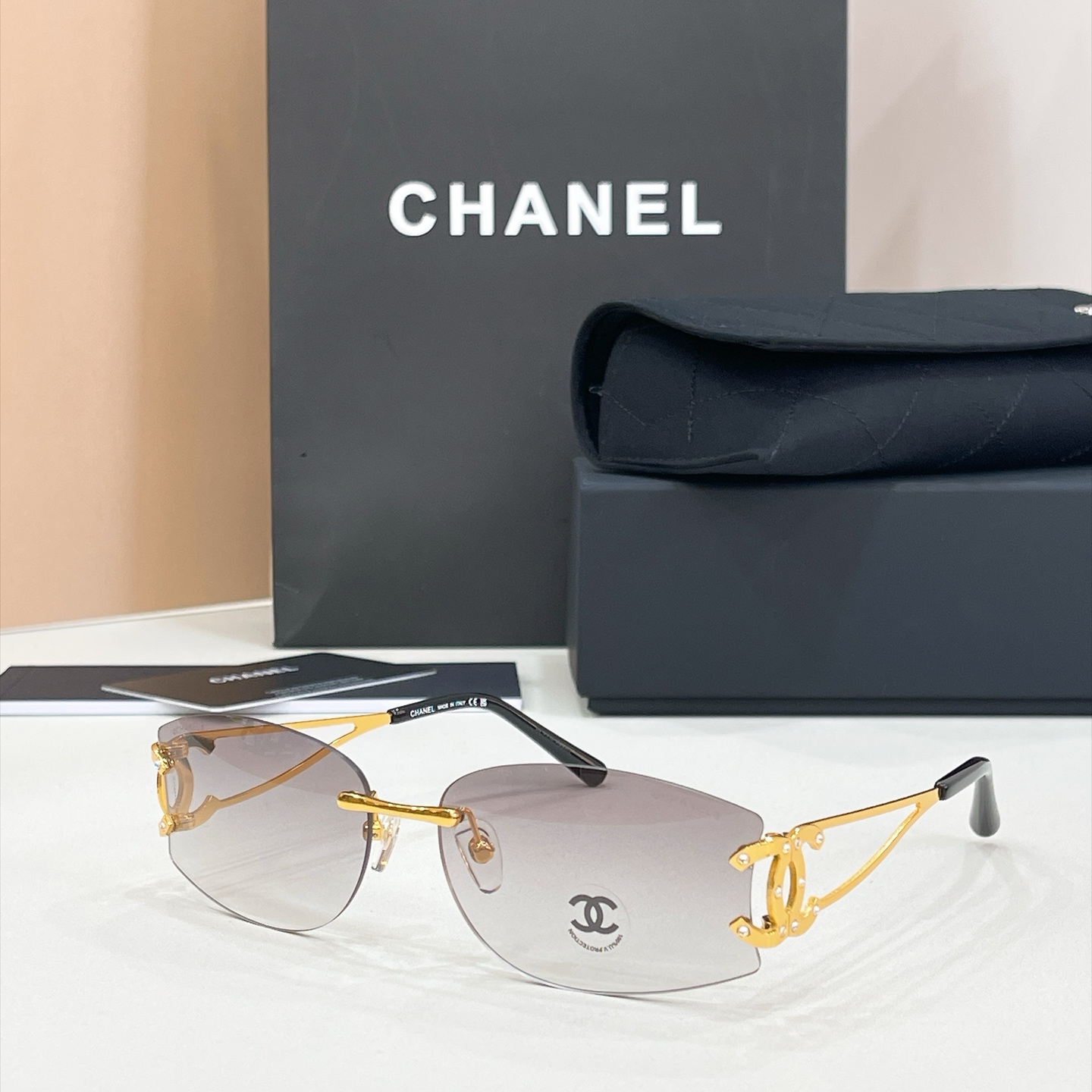 Chanel Rimless Metal Sunglasses CH4087