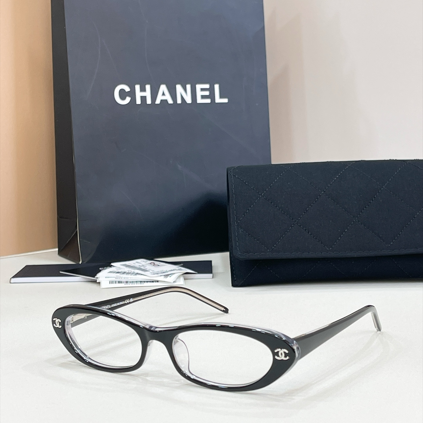 Chanel Acetate Oval Eyeglasses Frame