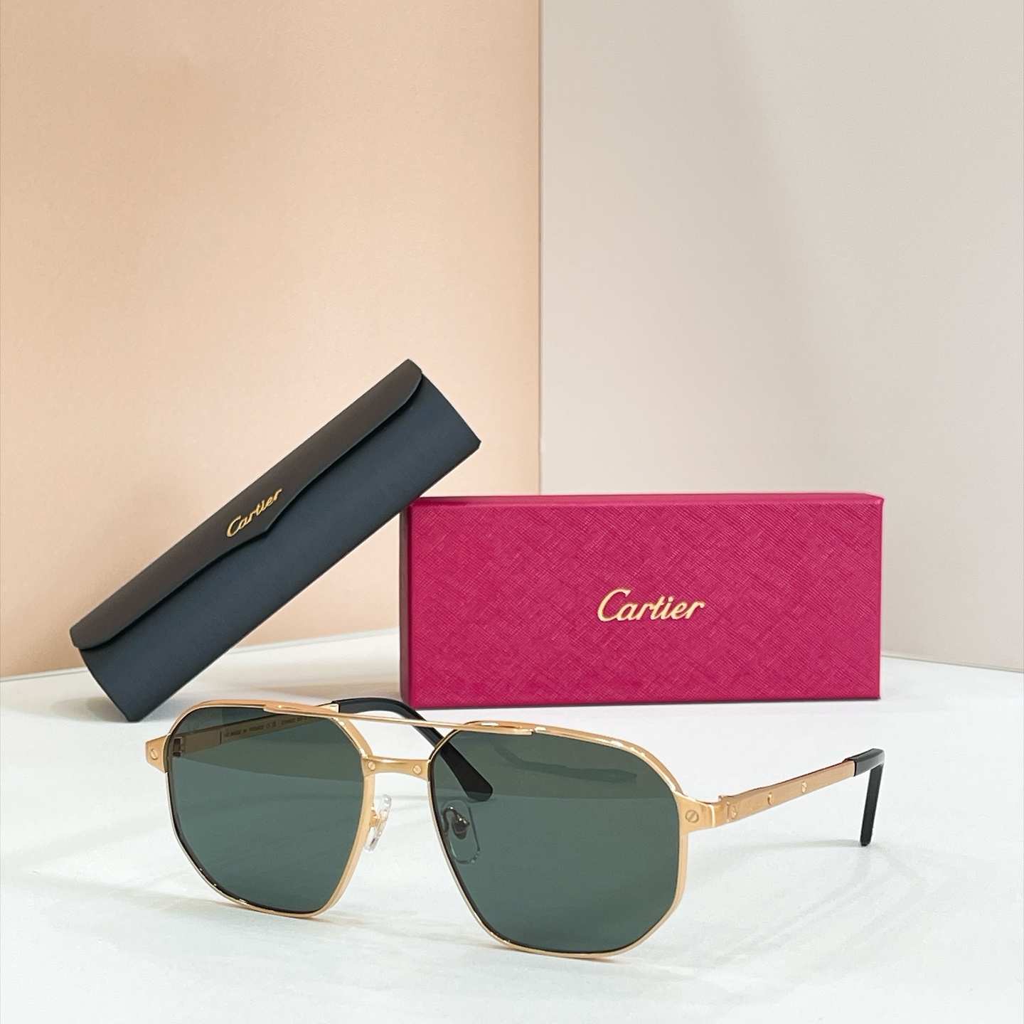 Cartier Sunglasses Metal Aviator