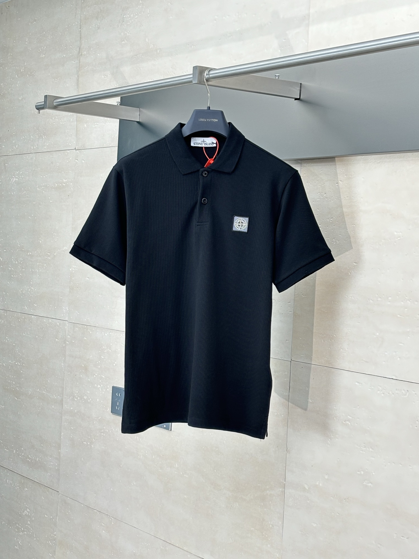 STONE ISLAN*/Isla de Piedra polo con insignia bordada. Piqué de algodón personalizado, algodón aireado y tran…