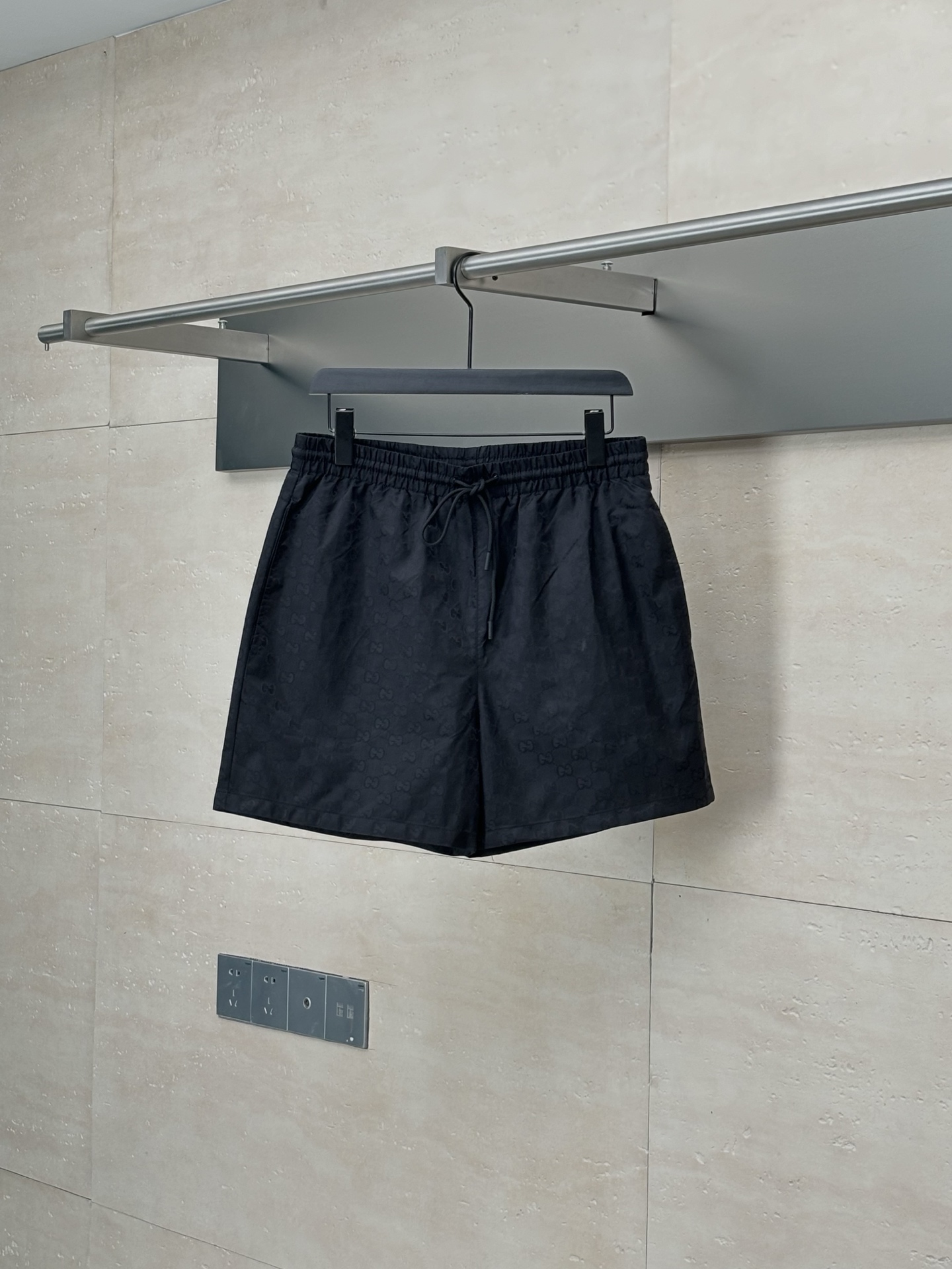 Gucci*/古驰 25Ss nuevos pantalones cortos de playa de nailon fino con doble G. Talla: S/M/L/XL