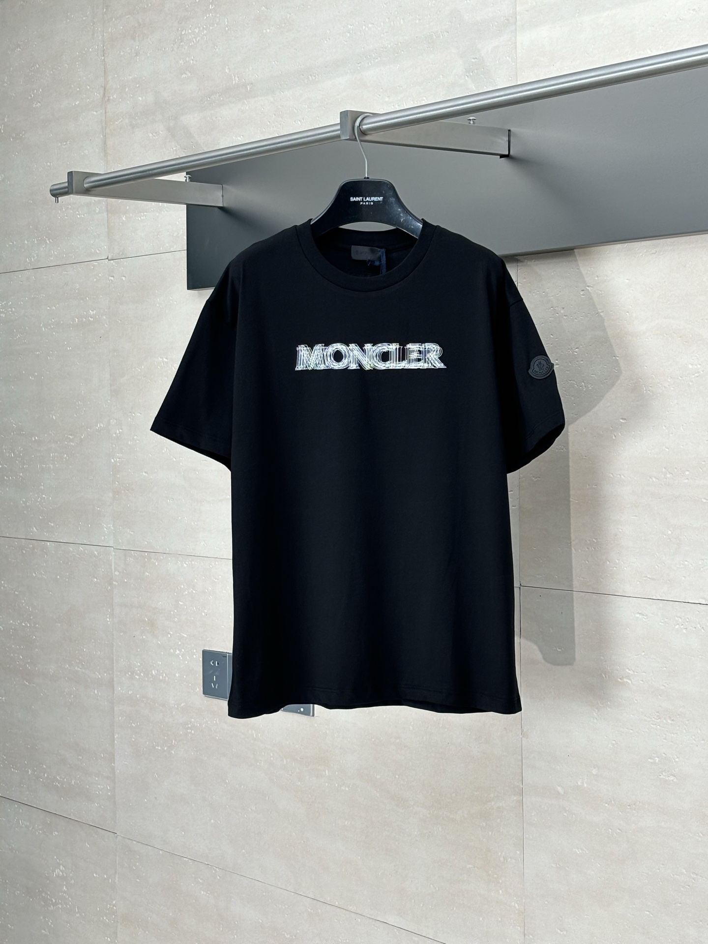 Moncler*/蒙口 25Ss nueva camiseta de manga corta con estrellas y logo, algodón mercerizado personalizado de alta calidad,…
