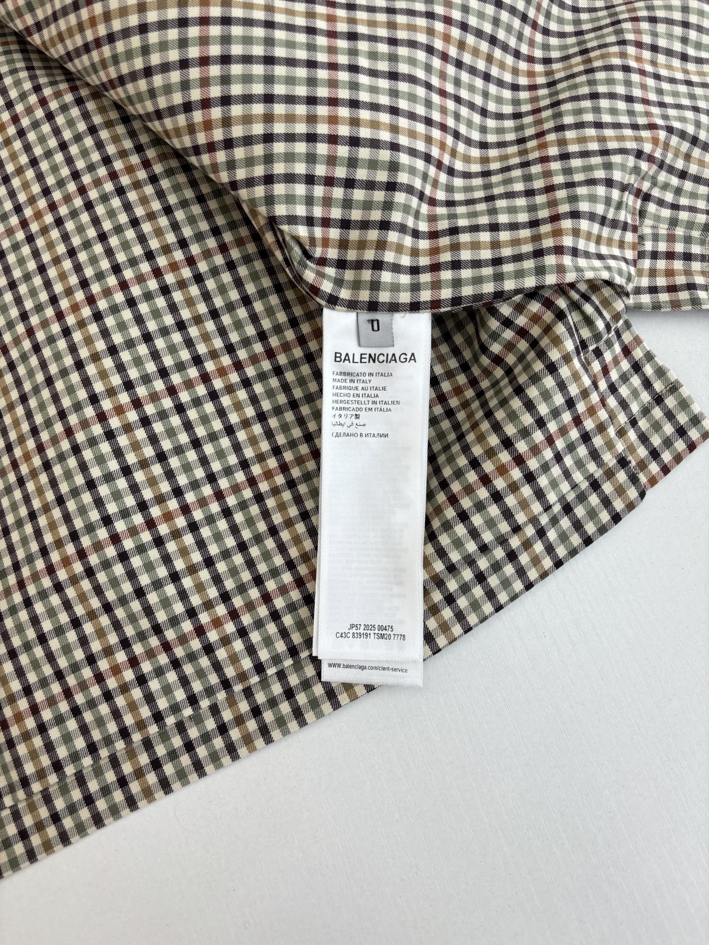 Balenciag*/巴黎Blcg 2025FW 秋冬新款格纹长袖翻领外套双面高品质对格剪裁 隐藏式金属