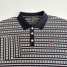 Chrome Hearts*/克罗心 十字条纹POLO长袖色织面料千米起订 成本昂贵 绣花采用进口田岛绣 Chrome Hearts*/克罗心 十字条纹POLO长袖色织面料千米起订 成本昂贵 绣花采用进口田岛绣