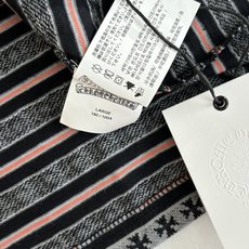 Chrome Hearts*/克罗心 十字条纹POLO长袖色织面料千米起订 成本昂贵 绣花采用进口田岛绣 Chrome Hearts*/克罗心 十字条纹POLO长袖色织面料千米起订 成本昂贵 绣花采用进口田岛绣