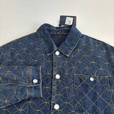 1V/路易 联名nigo靴线绣花牛仔棉服原29,600购入,nigo联名系列。定制原版斜纹全棉牛仔面料, 1V/路易 联名nigo靴线绣花牛仔棉服原29,600购入,nigo联名系列。定制原版斜纹全棉牛仔面料,