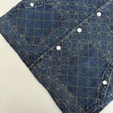 1V/路易 联名nigo靴线绣花牛仔棉服原29,600购入,nigo联名系列。定制原版斜纹全棉牛仔面料, 1V/路易 联名nigo靴线绣花牛仔棉服原29,600购入,nigo联名系列。定制原版斜纹全棉牛仔面料,