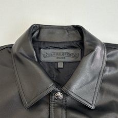 Chrome Heart*/克罗心 24SS CH双袖火焰藤蔓绣花皮衣夹克原84,300购入,面料定织采 Chrome Heart*/克罗心 24SS CH双袖火焰藤蔓绣花皮衣夹克原84,300购入,面料定织采