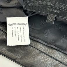 Chrome Heart*/克罗心 24SS CH双袖火焰藤蔓绣花皮衣夹克原84,300购入,面料定织采 Chrome Heart*/克罗心 24SS CH双袖火焰藤蔓绣花皮衣夹克原84,300购入,面料定织采