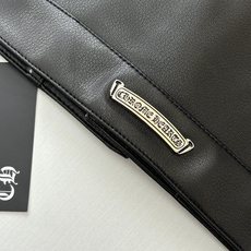 Chrome Heart*/克罗心 24SS CH双袖火焰藤蔓绣花皮衣夹克原84,300购入,面料定织采 Chrome Heart*/克罗心 24SS CH双袖火焰藤蔓绣花皮衣夹克原84,300购入,面料定织采
