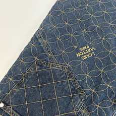 1V/路易 联名nigo靴线绣花牛仔七分裤原17,600购入,nigo联名系列。定制原版斜纹全棉牛仔面料 1V/路易 联名nigo靴线绣花牛仔七分裤原17,600购入,nigo联名系列。定制原版斜纹全棉牛仔面料