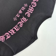 Chrome Heart*/克罗心 USA限定CH黑粉华夫格面料采用280克全棉华夫格双层材质 印花采 Chrome Heart*/克罗心 USA限定CH黑粉华夫格面料采用280克全棉华夫格双层材质 印花采