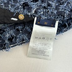 1V/路易 25FW老花提花流苏牛仔裤第一时间购入ZP操作,复古赛络纺提花露纱面料,通过洗水及砂石打磨, 1V/路易 25FW老花提花流苏牛仔裤第一时间购入ZP操作,复古赛络纺提花露纱面料,通过洗水及砂石打磨,