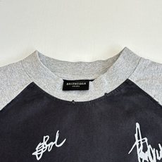 Balenciag*/巴黎 Blcg拼接插肩短袖32S双纱拉架 270g。纯棉质织物组织结构为平纹,面料 Balenciag*/巴黎 Blcg拼接插肩短袖32S双纱拉架 270g。纯棉质织物组织结构为平纹,面料