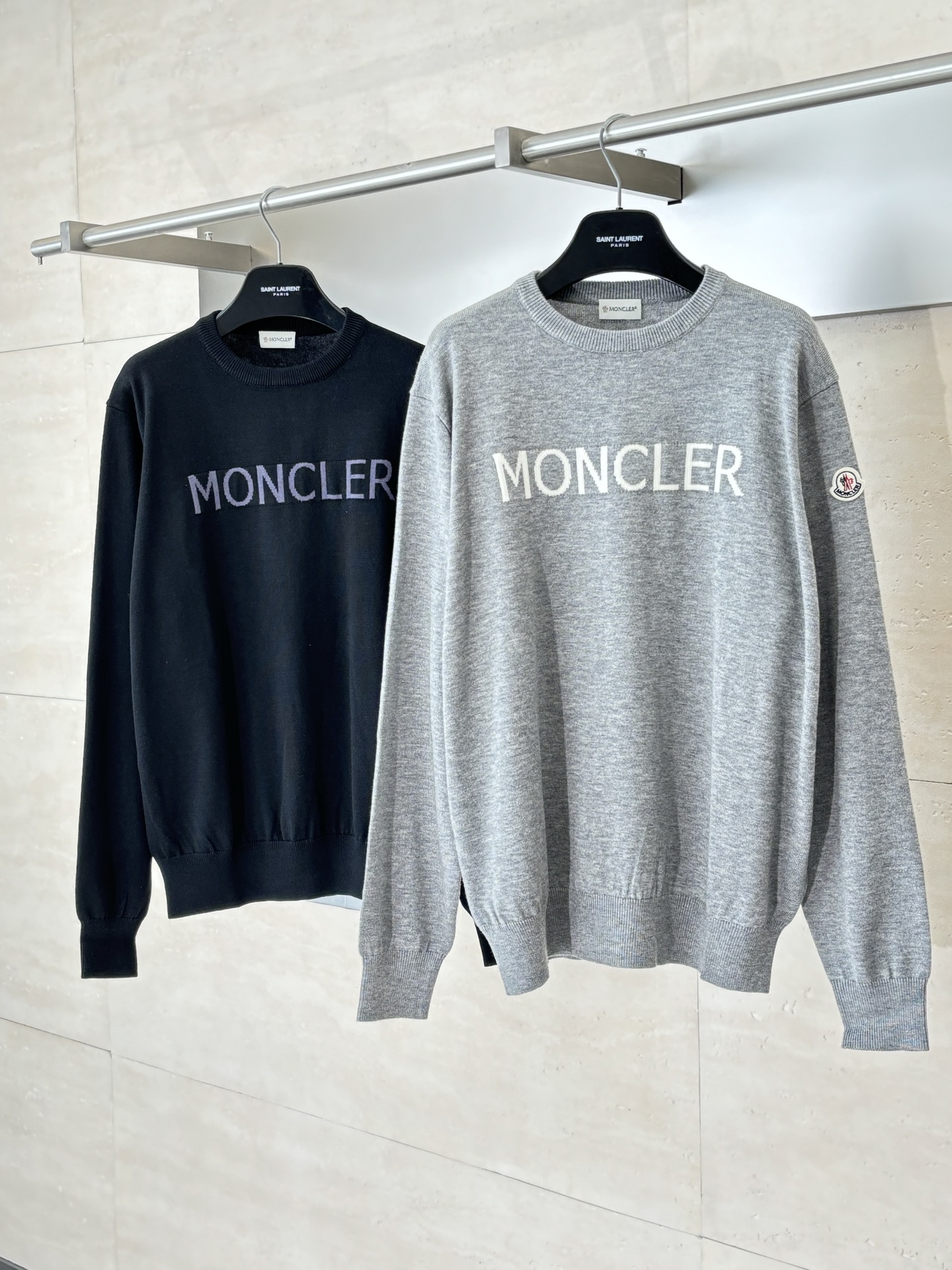 Moncle*/蒙口 25SS新款 字母标识套头长袖针织衫Size：S/M/L/XL