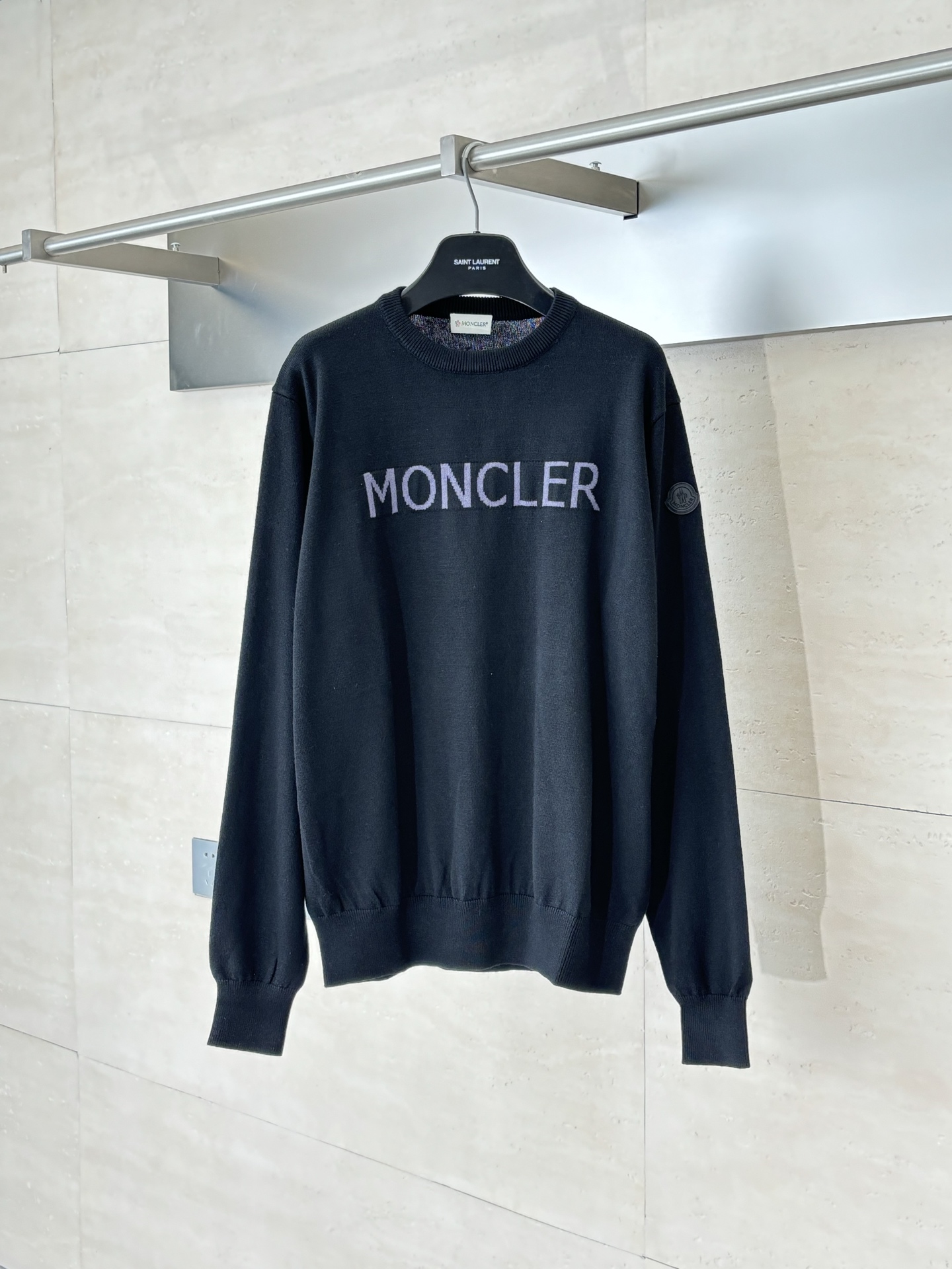 Moncle*/蒙口 25SS新款 字母标识套头长袖针织衫Size：S/M/L/XL