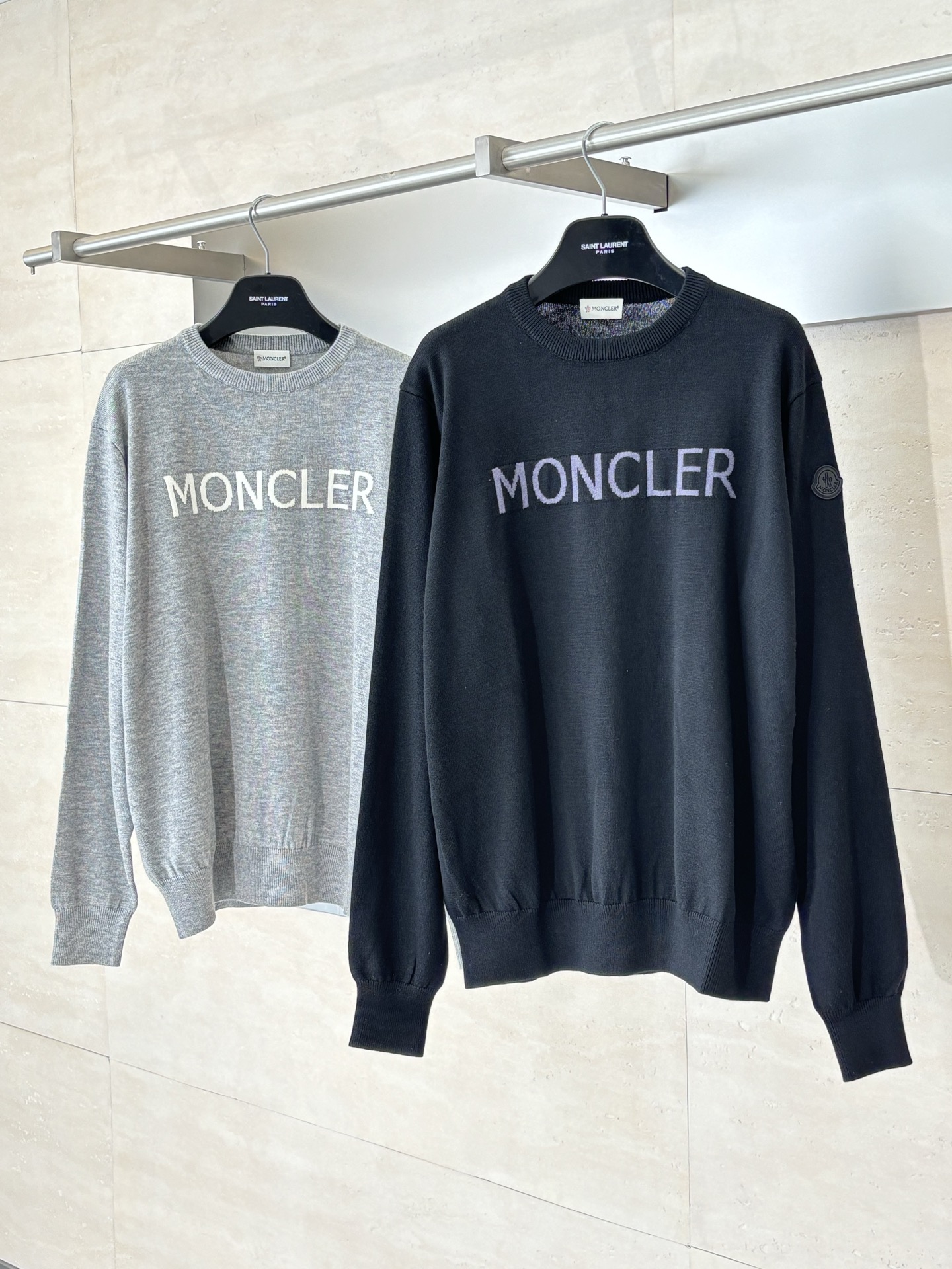 Moncle*/蒙口 25SS新款 字母标识套头长袖针织衫Size：S/M/L/XL