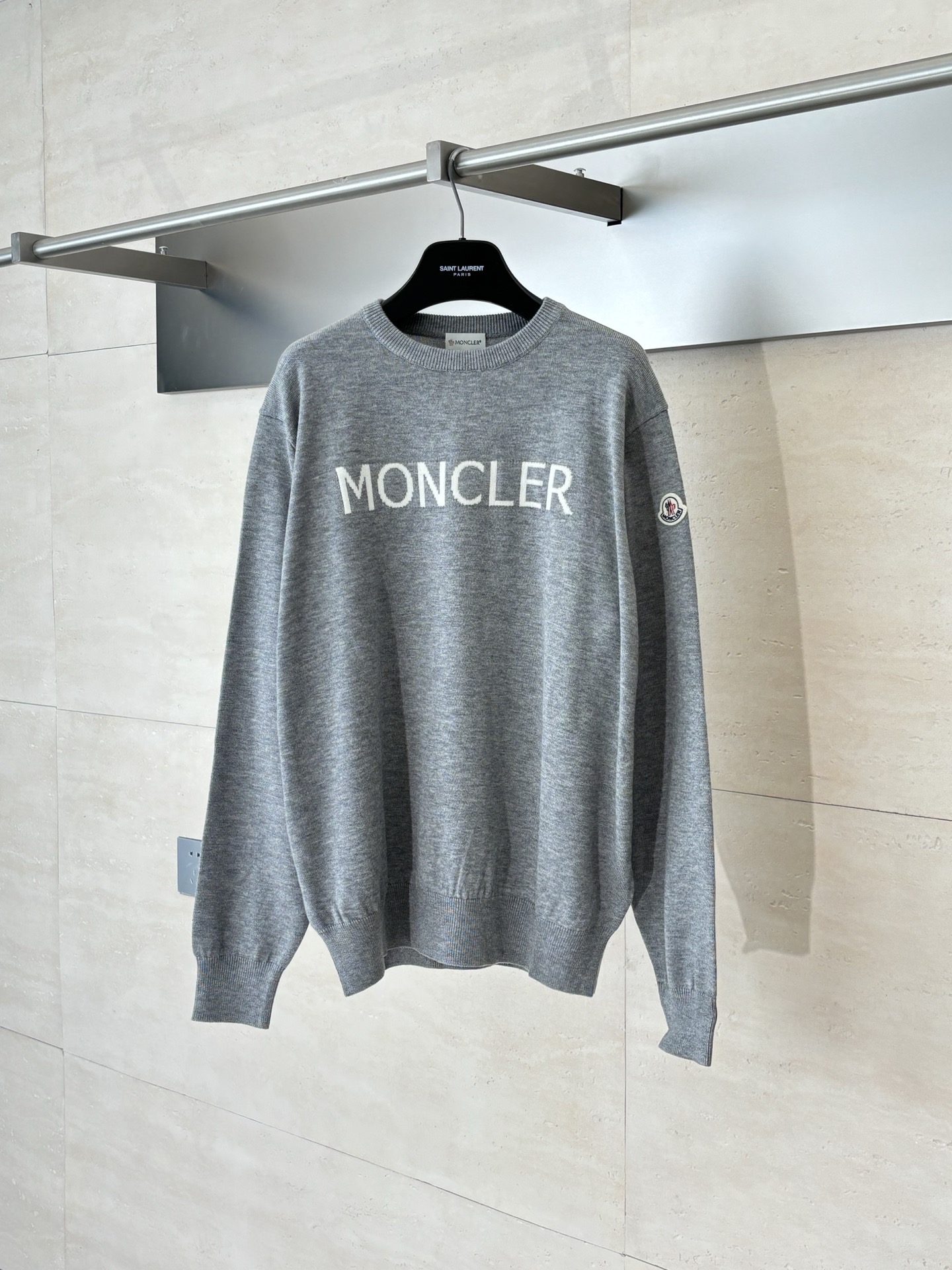 Moncle*/蒙口 25SS新款 字母标识套头长袖针织衫Size：S/M/L/XL