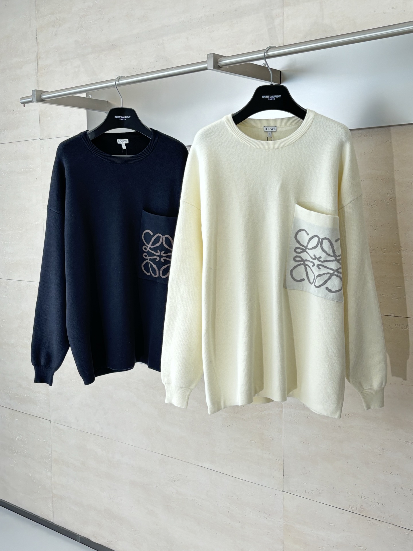 Loew*/罗意威 25新配色 Anagram口袋套头针织毛衣 Size：S/M/L/XL