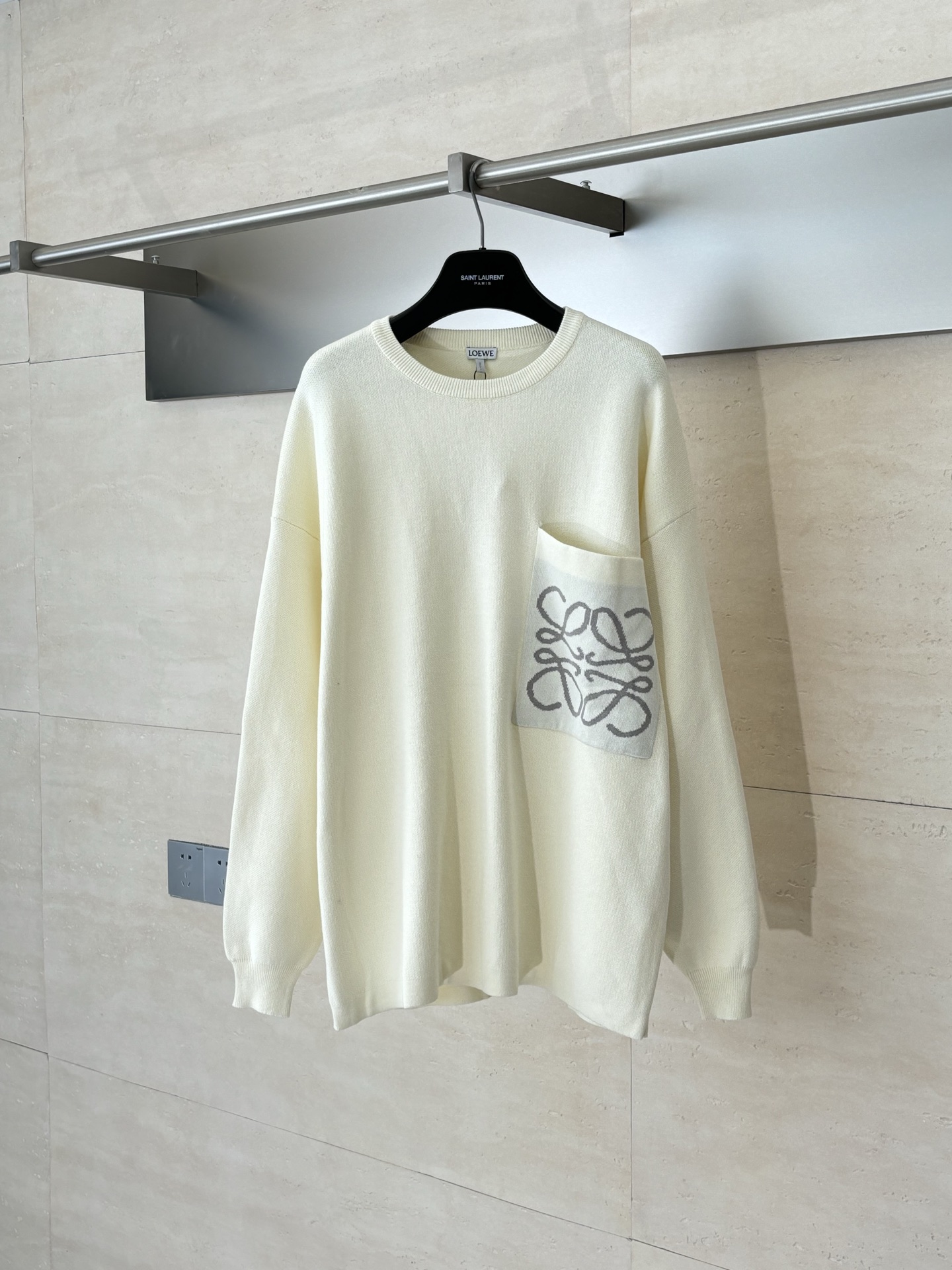 Loew*/罗意威 25新配色 Anagram口袋套头针织毛衣 Size：S/M/L/XL
