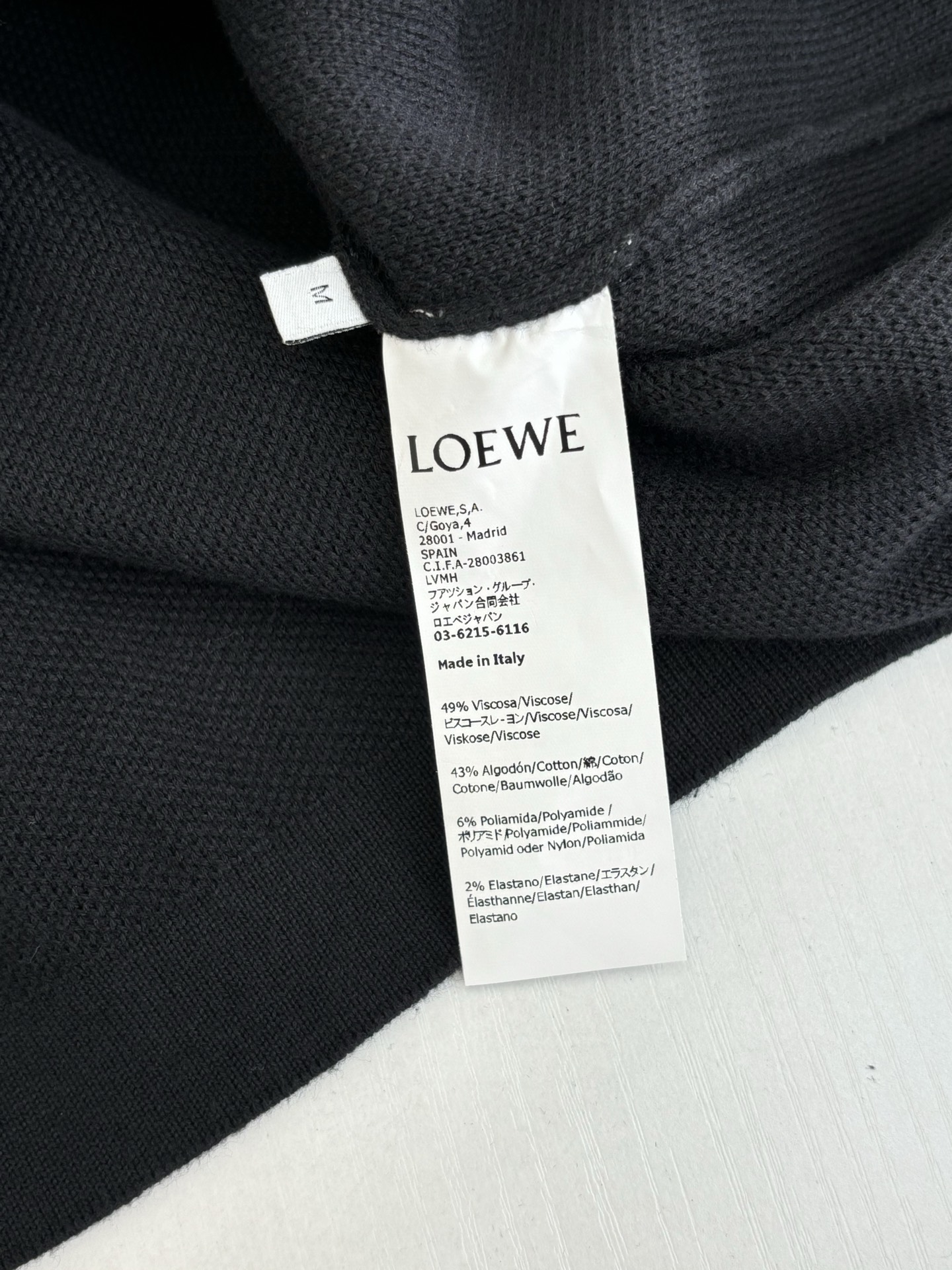 Loew*/罗意威 25新配色 Anagram口袋套头针织毛衣 Size：S/M/L/XL