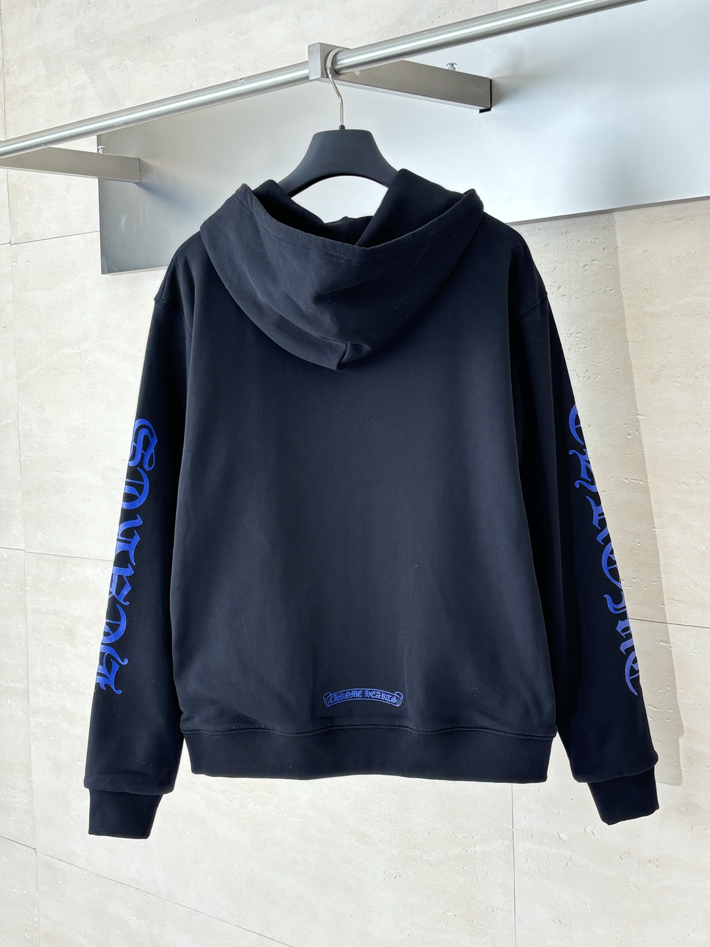 Chrome Hearts Blue Graphic Print Zip-Up Hoodie, Cotton Blend, Relaxed Fit 2 i1758273196711 6889 0 1