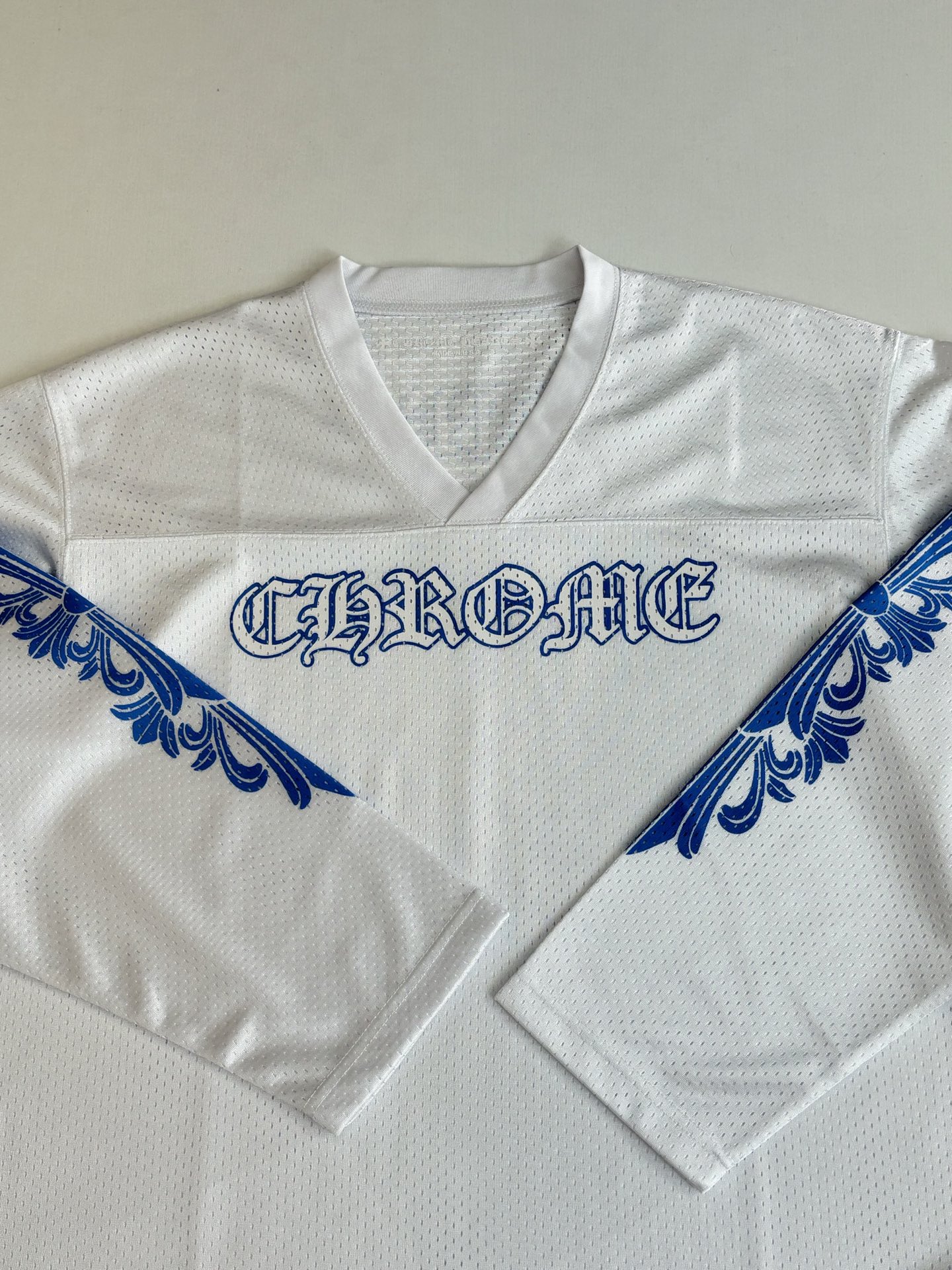 Chrome Hearts Chrome Heart*/克罗心梵文印花网眼冰球长袖
