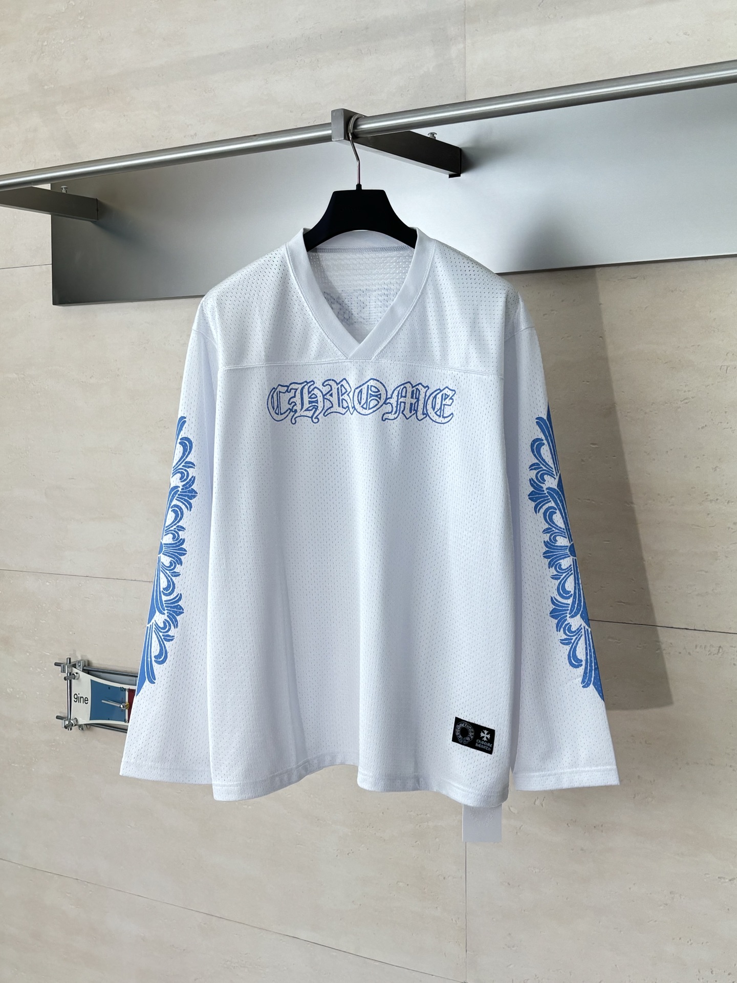 Chrome Hearts Chrome Heart*/克罗心梵文印花网眼冰球长袖