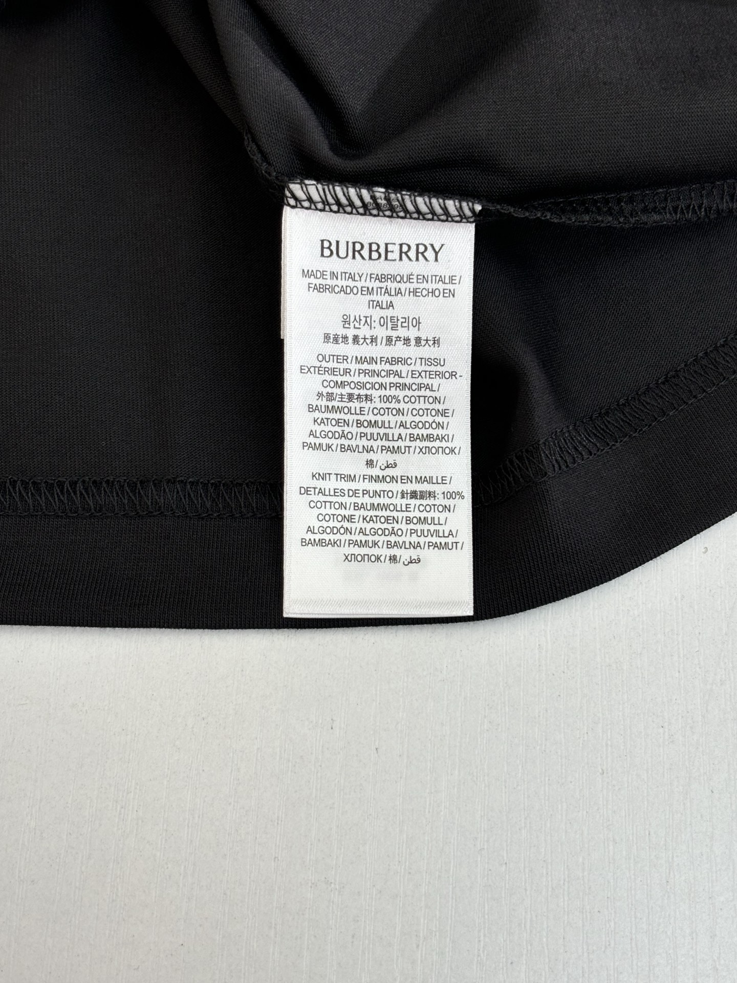 Burberry Burberr*/巴宝莉 FW25 马术骑士格纹绣花短袖T恤