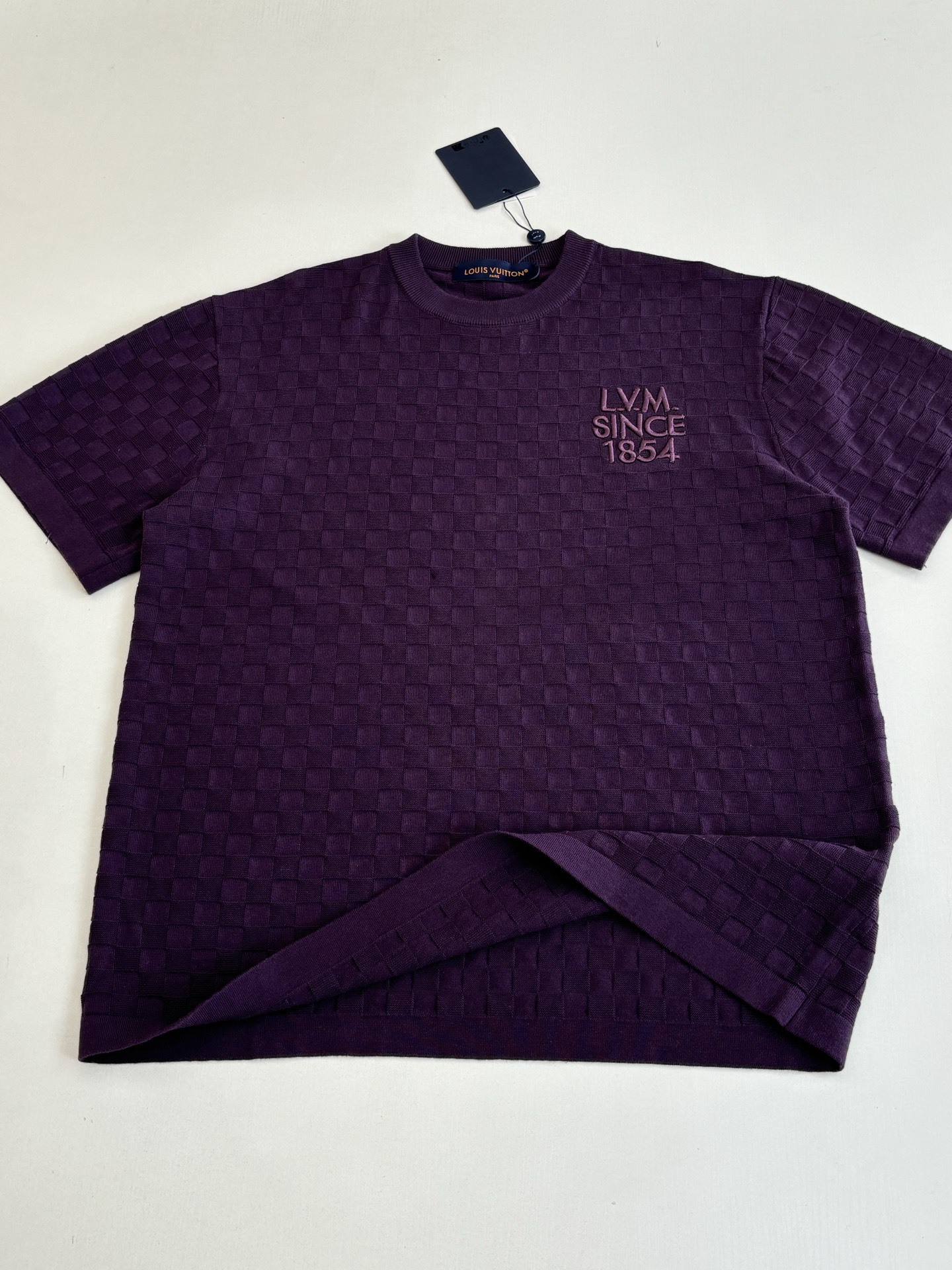 Louis Vuitton SS26 Damier 1854 Embroidered Cotton Knit Short-Sleeve - Comprehensive 3