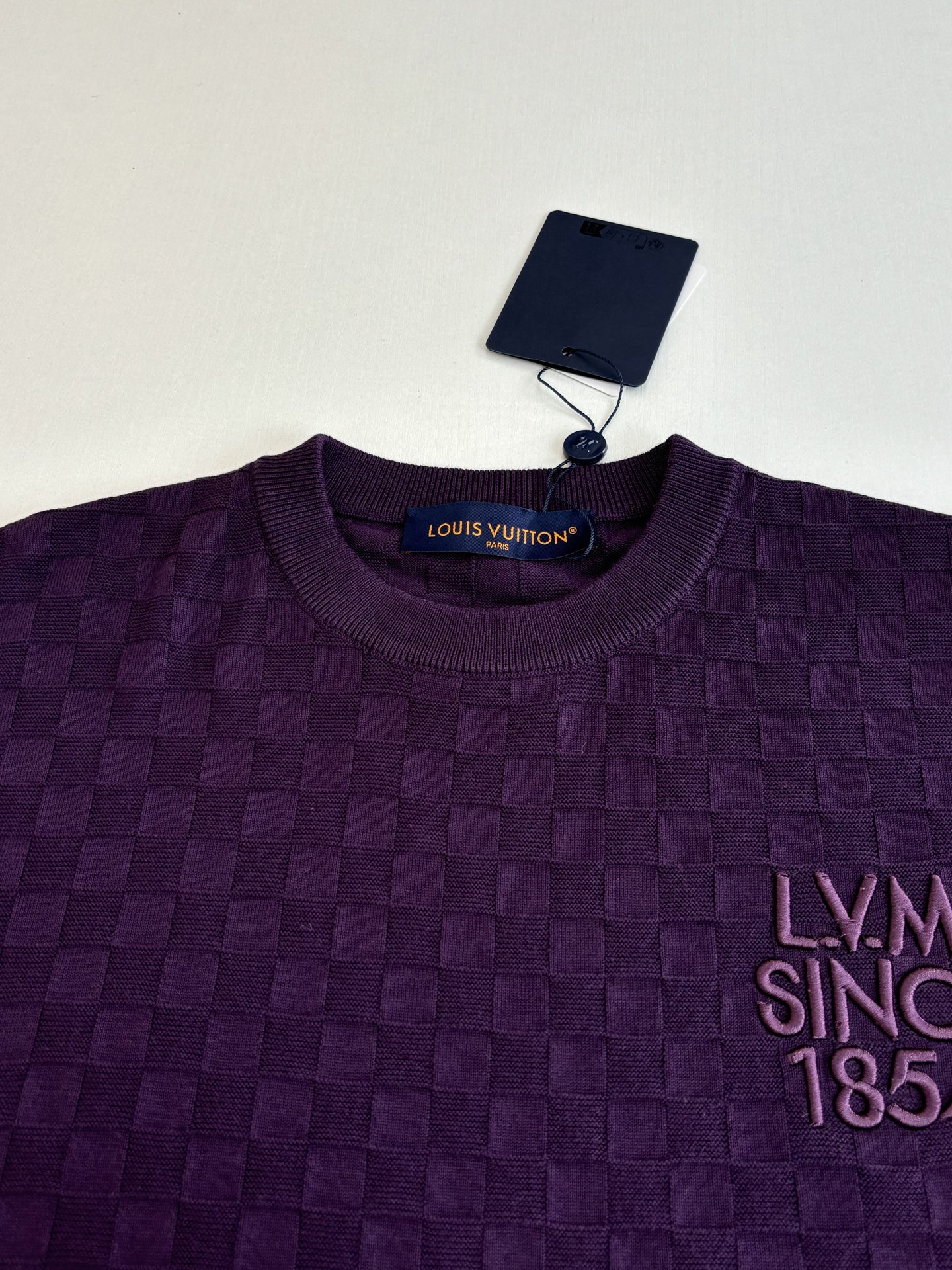 Louis Vuitton SS26 Damier 1854 Embroidered Cotton Knit Short-Sleeve - Comprehensive 4