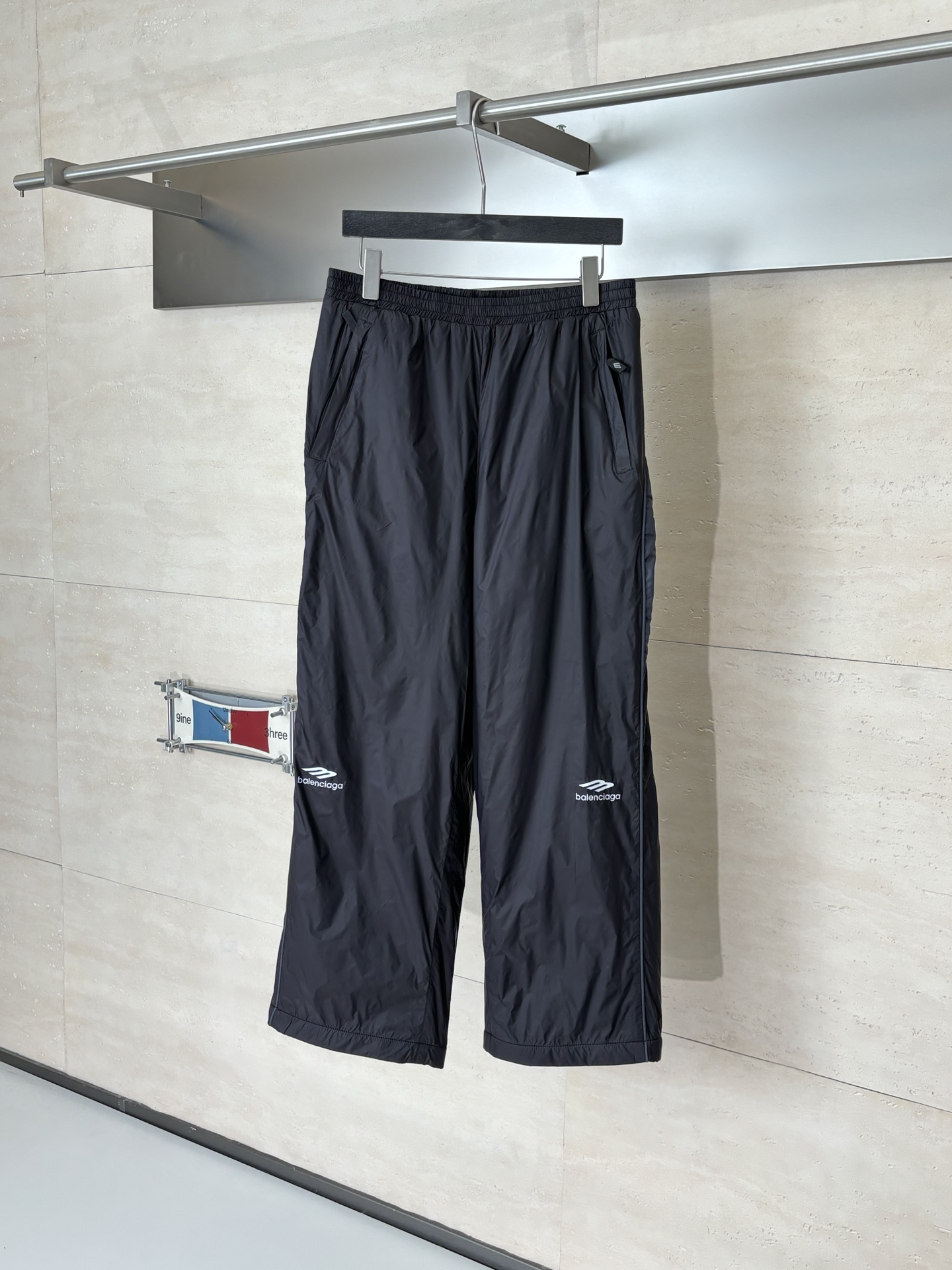 P265 Balenciag*/París serie SKIWEAR pantalones de esquí forrados con estampado 3B fibra de nailon técnico de alta densi…