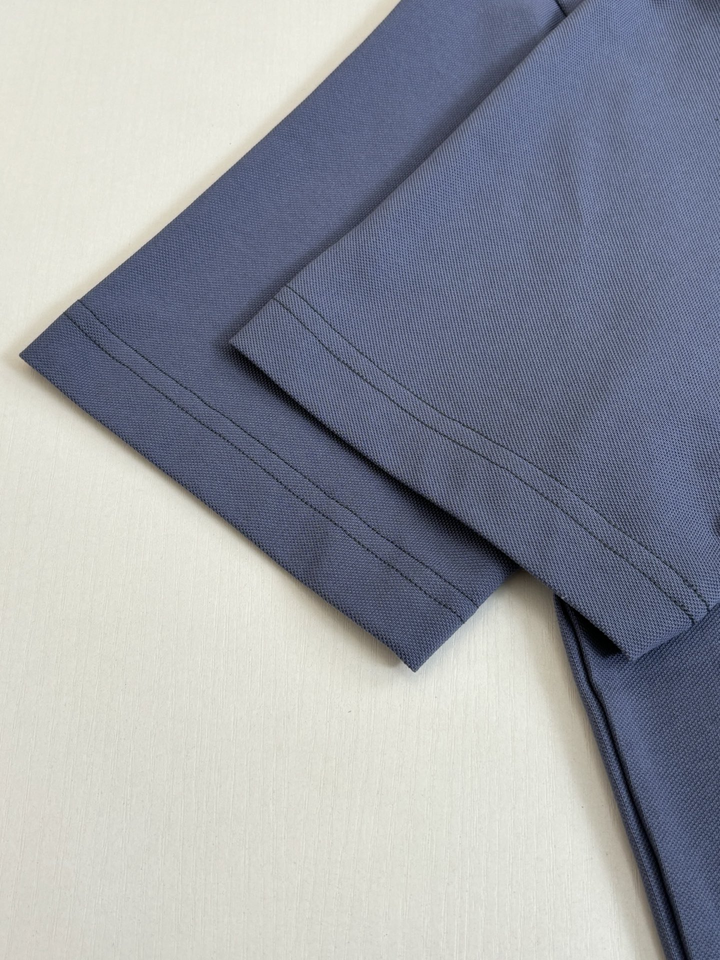 。Loro Pian*/诺悠翩雅 Loro piana标识刺绣珠地棉短袖翻领POLo衫横机针织（针织起脚