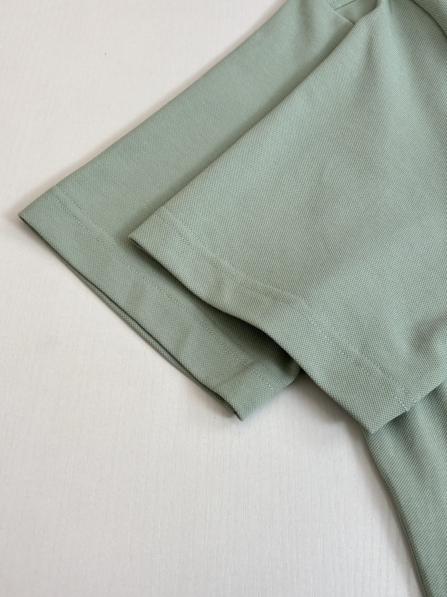 。Loro Pian*/诺悠翩雅 Loro piana标识刺绣珠地棉短袖翻领POLo衫横机针织（针织起脚