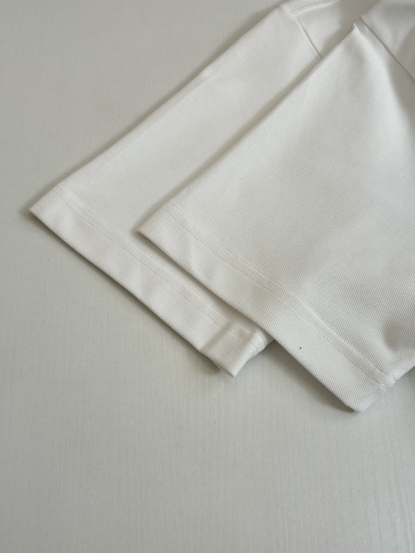 。Loro Pian*/诺悠翩雅 Loro piana标识刺绣珠地棉短袖翻领POLo衫横机针织（针织起脚