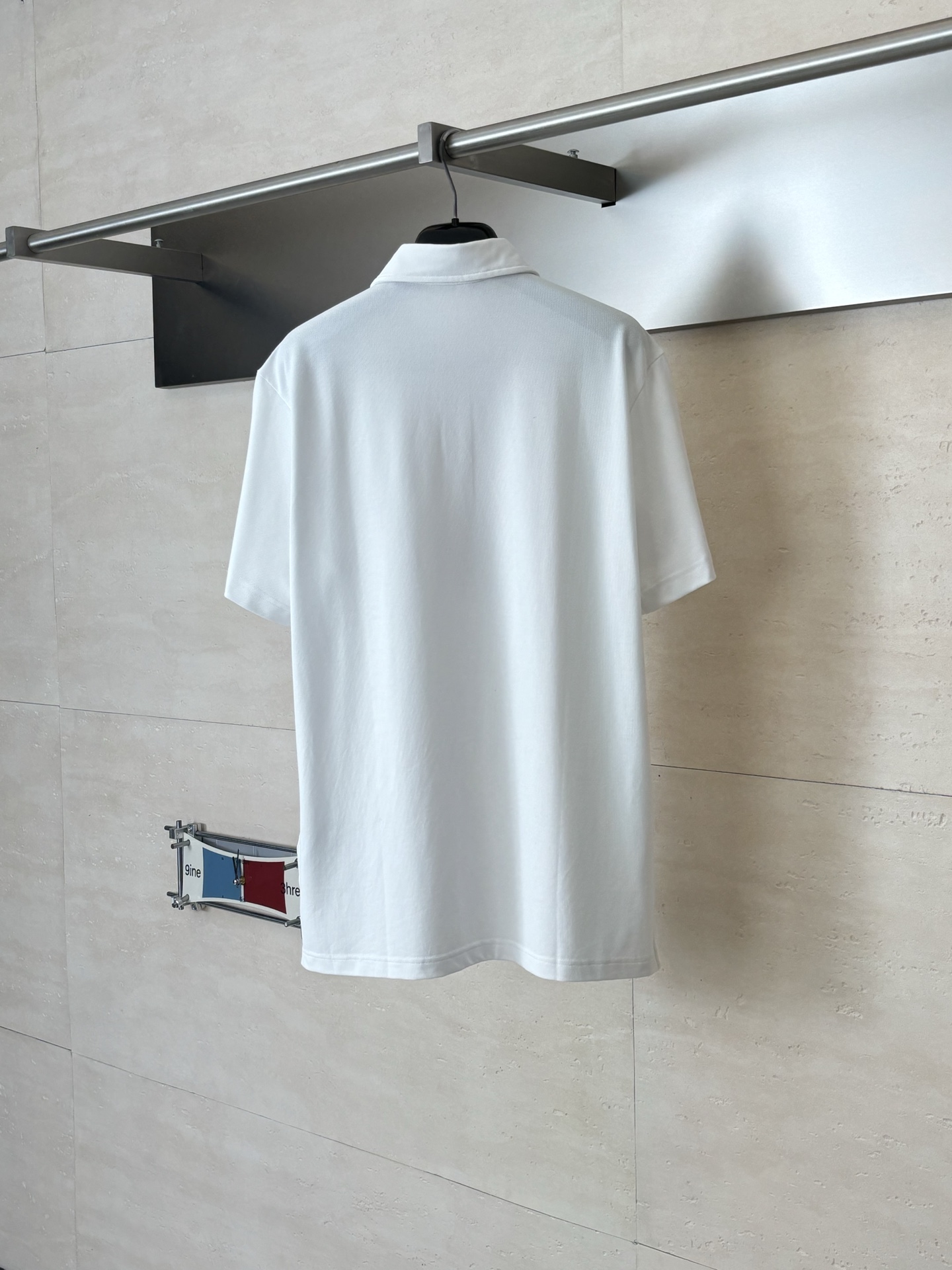 。Loro Pian*/诺悠翩雅 Loro piana标识刺绣珠地棉短袖翻领POLo衫横机针织（针织起脚