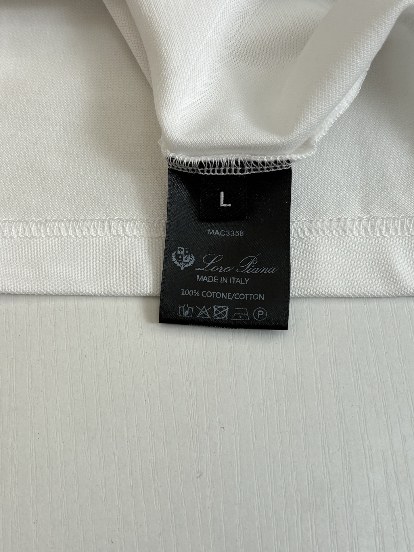 。Loro Pian*/诺悠翩雅 Loro piana标识刺绣珠地棉短袖翻领POLo衫横机针织（针织起脚