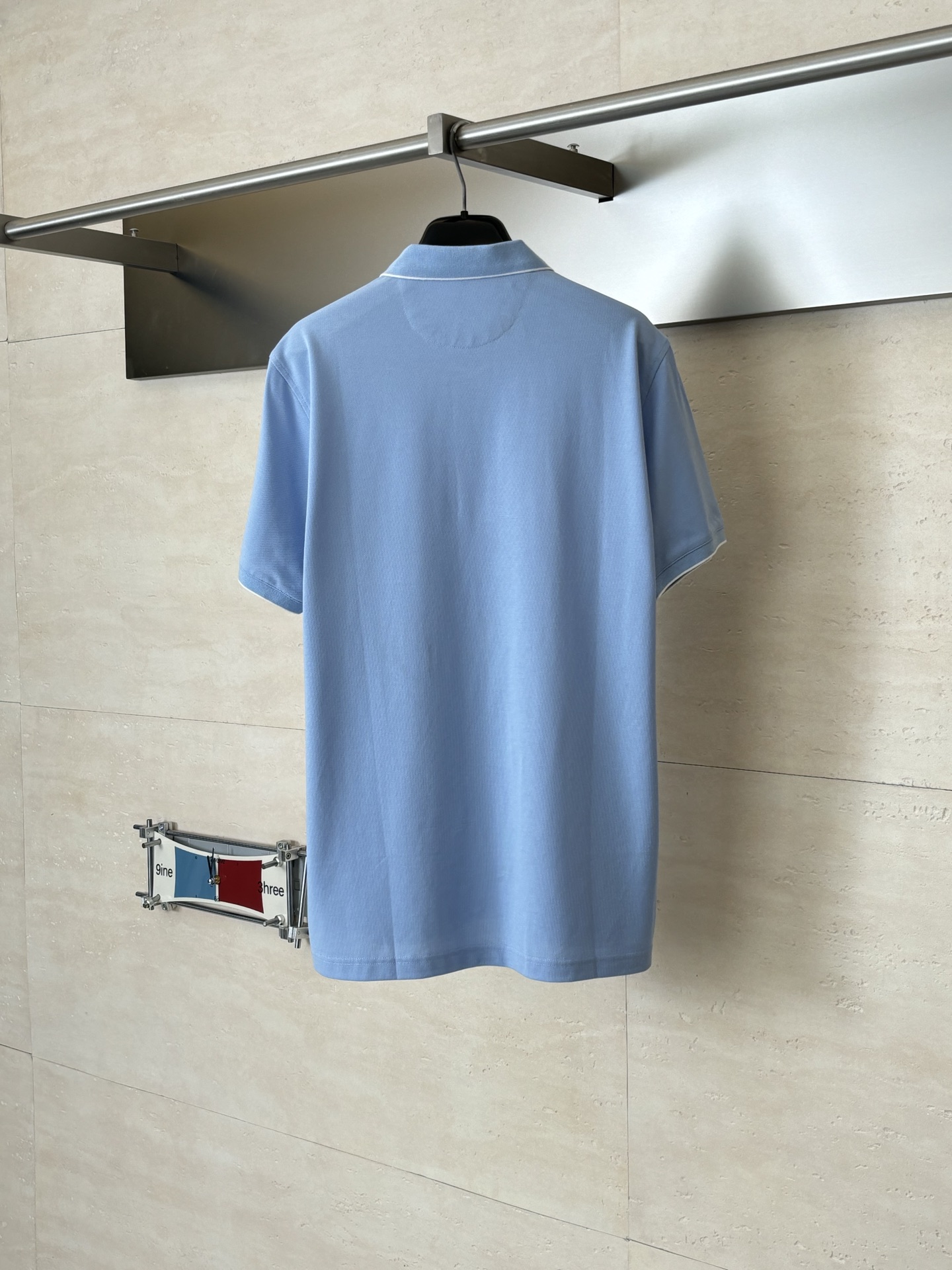 。Brunello Cucinell* BC徽标刺绣翻领短袖Polo衫定制丝光珠地弹府绸 紧致细腻 舒适